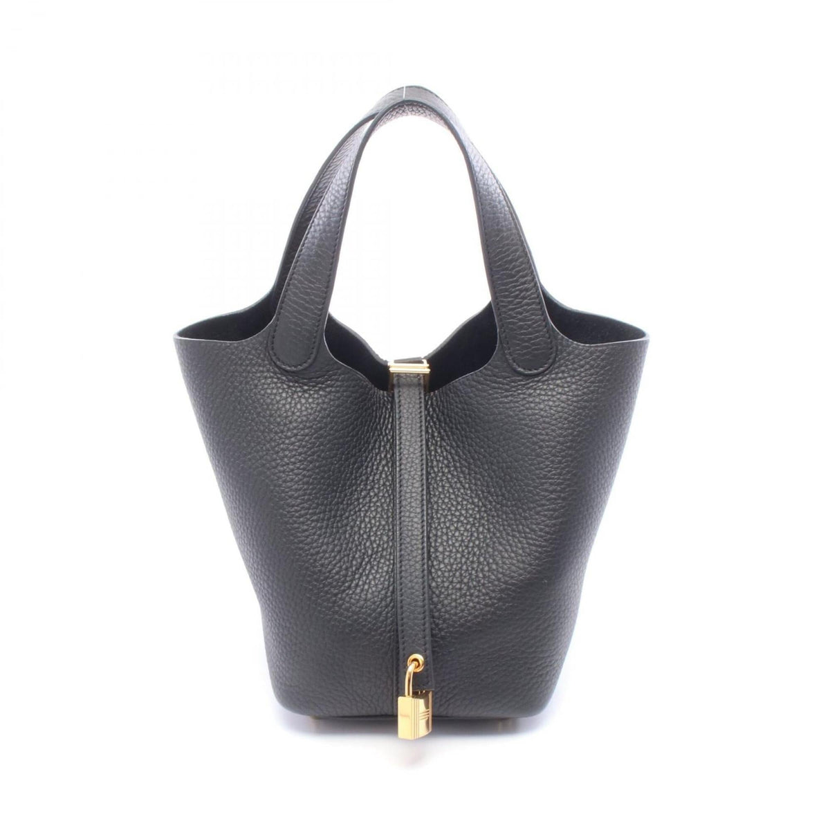 Hermes Black Taurillon Clemence Leather Handbag (Pre-Owned)