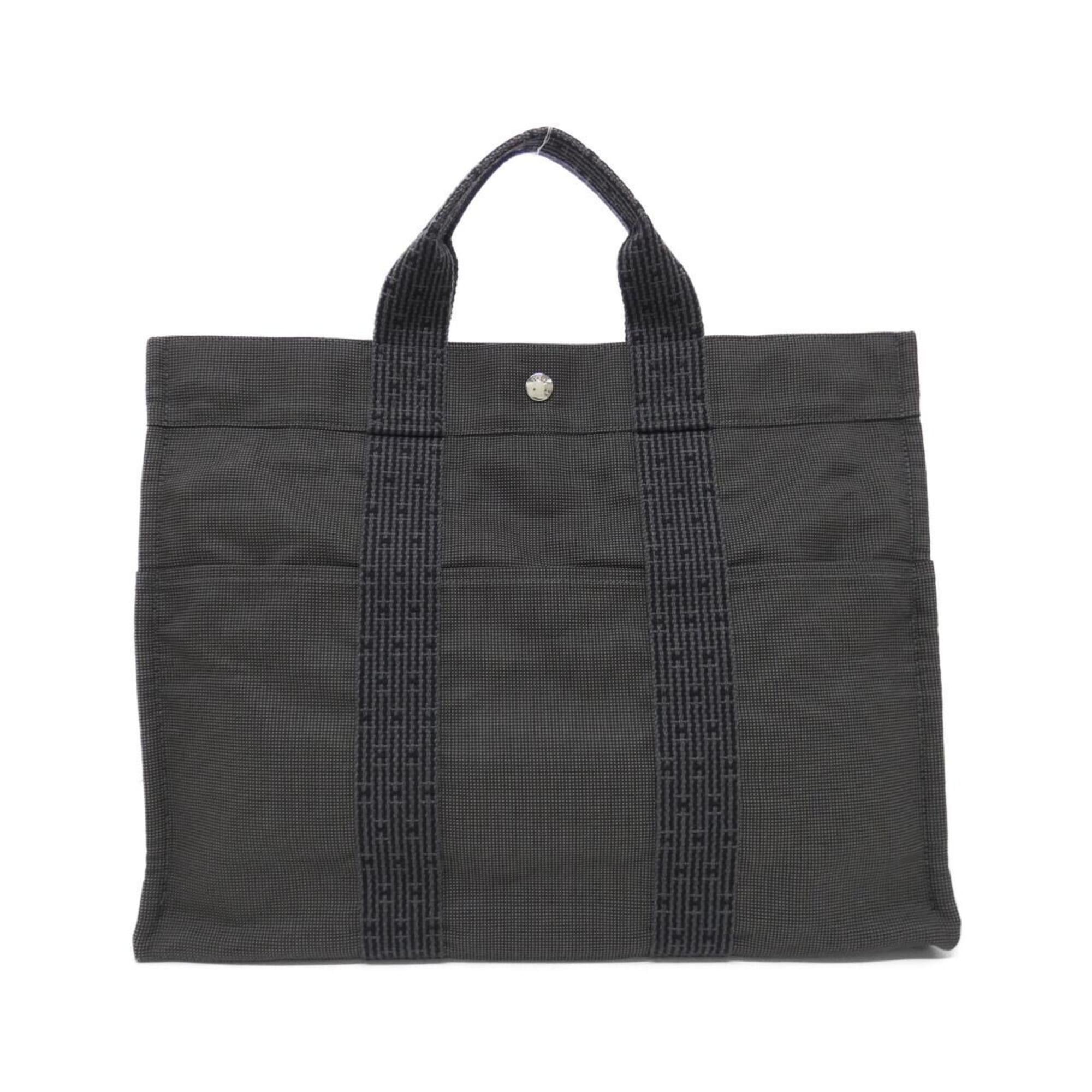 Hermes Black Canvas Handbag (Pre-Owned)