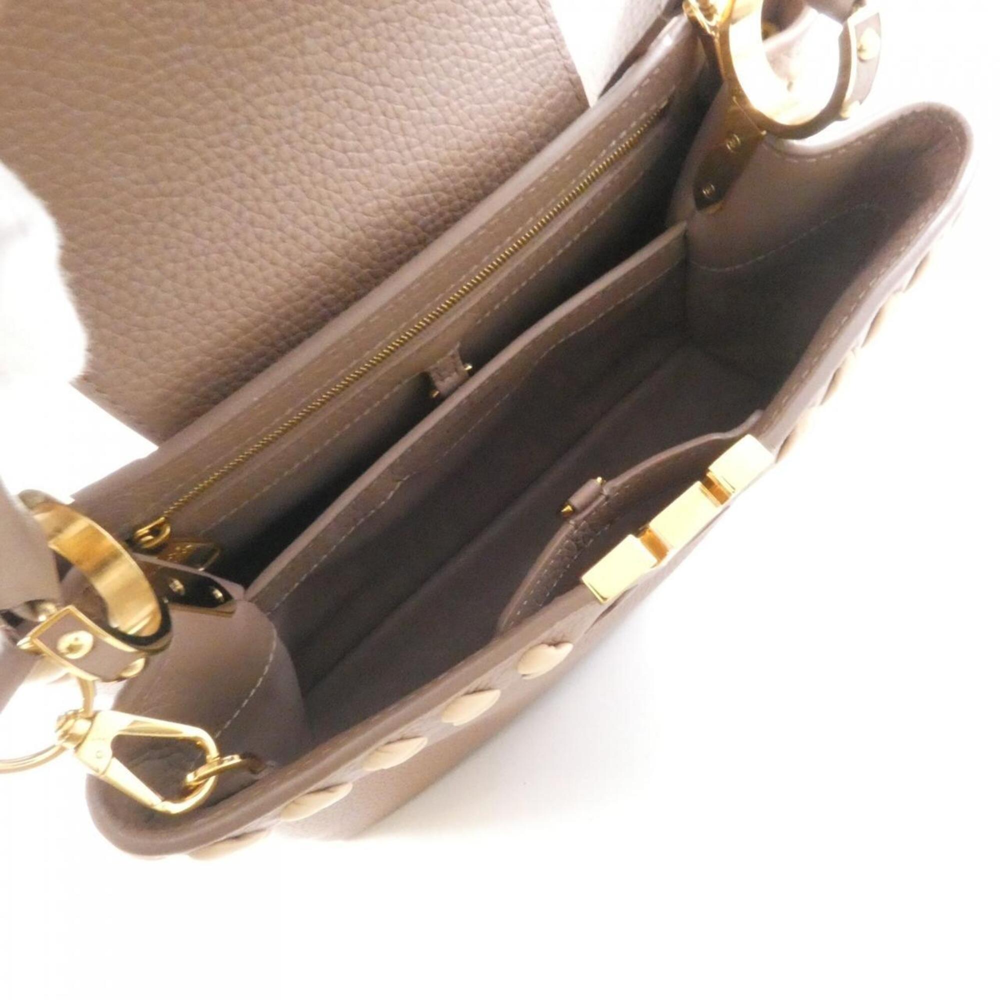 Louis Vuitton Beige Leather Handbag (Pre-Owned)