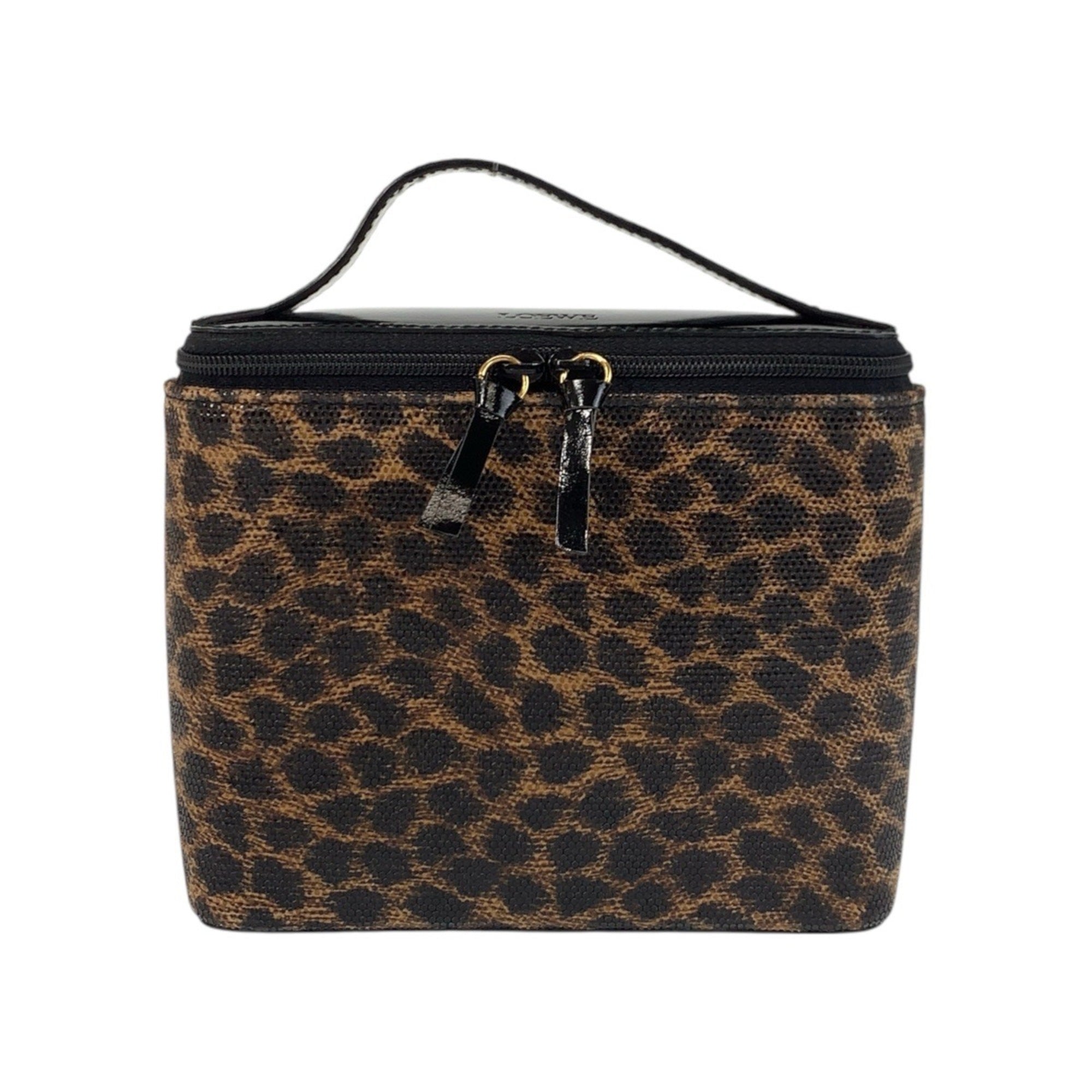 Loewe Black Brown Pvc Leather Handbag Vanity Bag (Pre-Owned)
