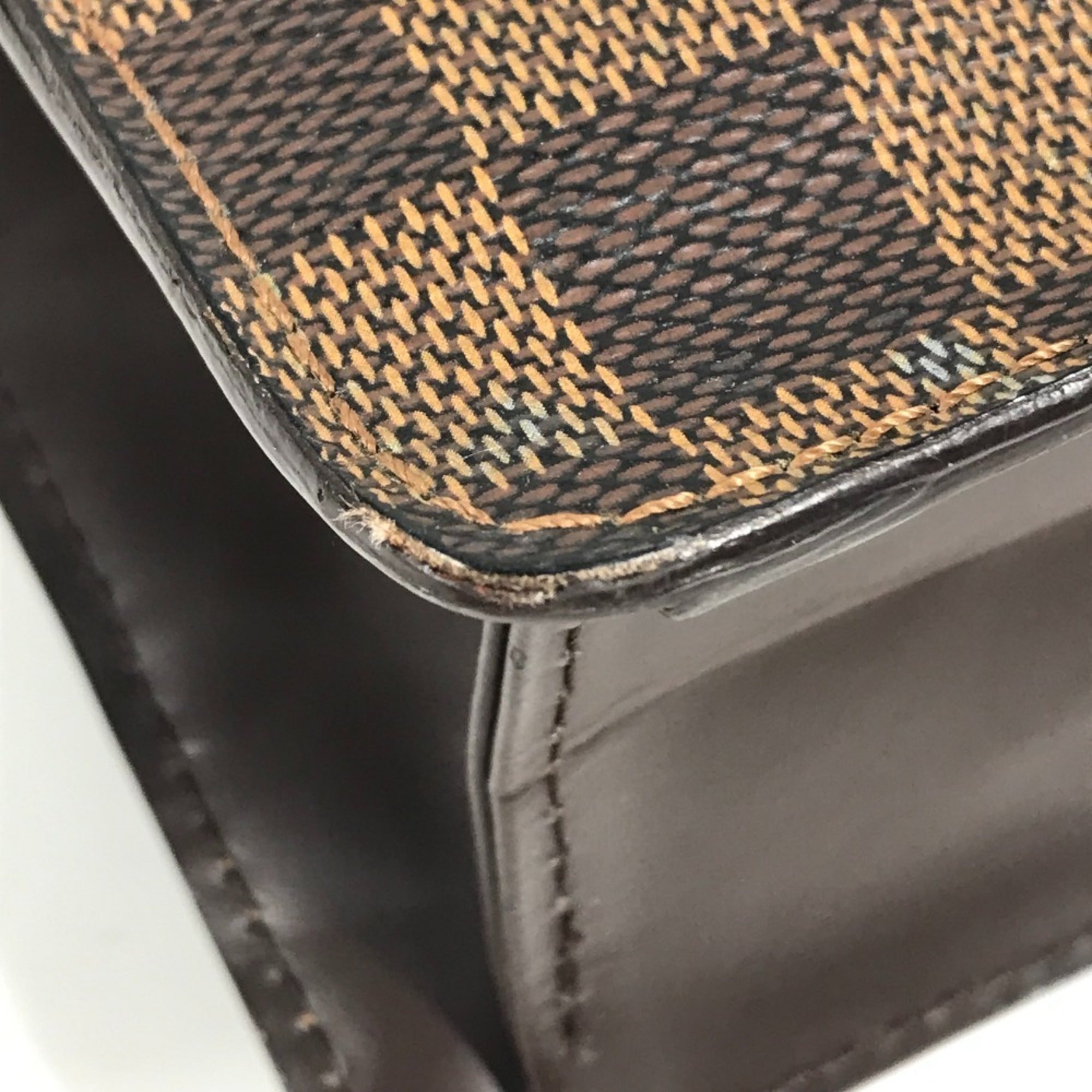 Louis Vuitton Brown Ebene Damier Canvas Handbag Shoulder Bag (Pre-Owned)