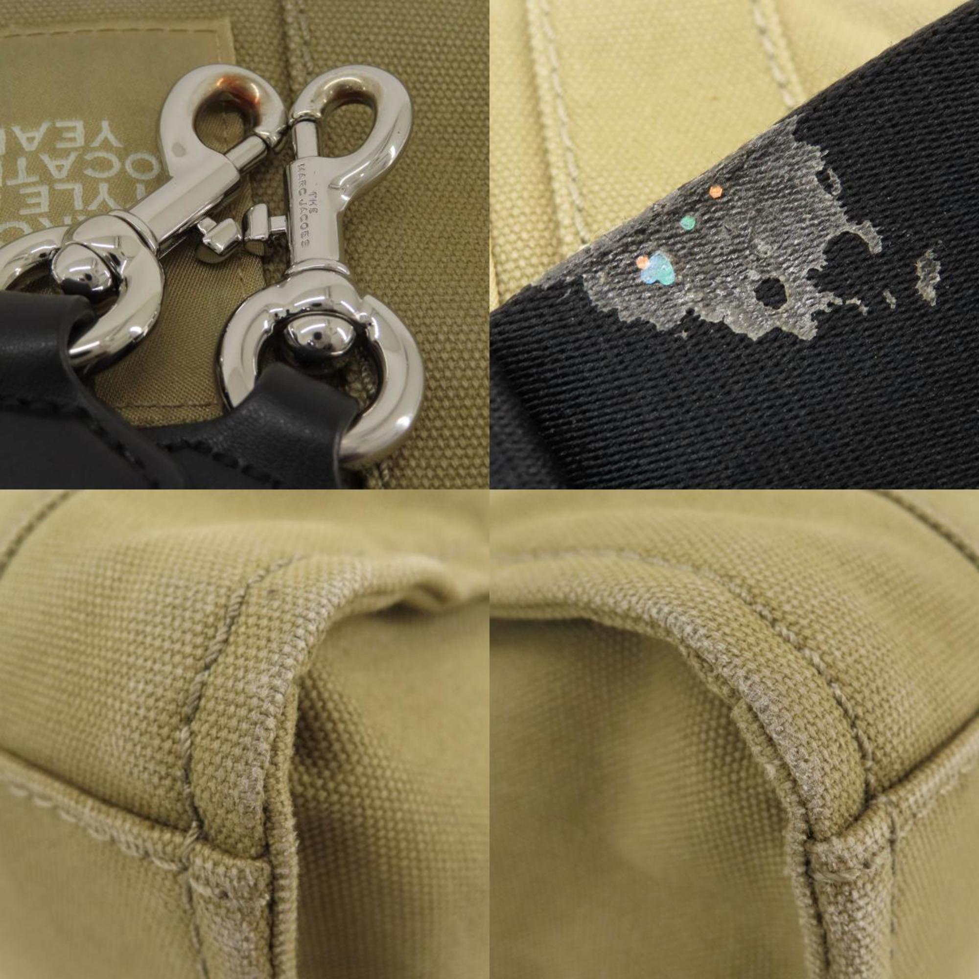 Marc Jacobs Brown Khaki Canvas Handbag Tote Bag (Pre-Owned)
