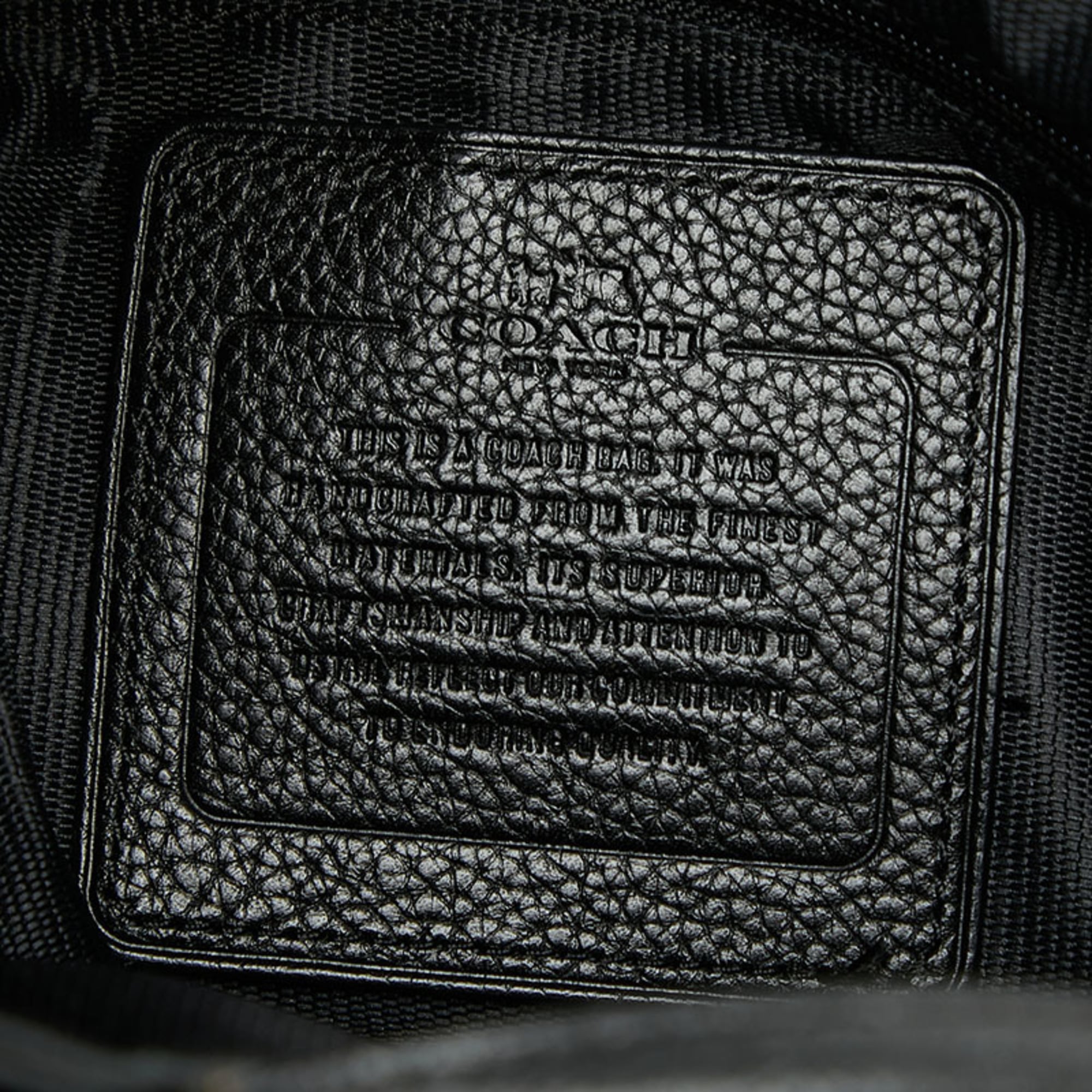 Coach Black Leather Tote Bag (Pre-Owned)