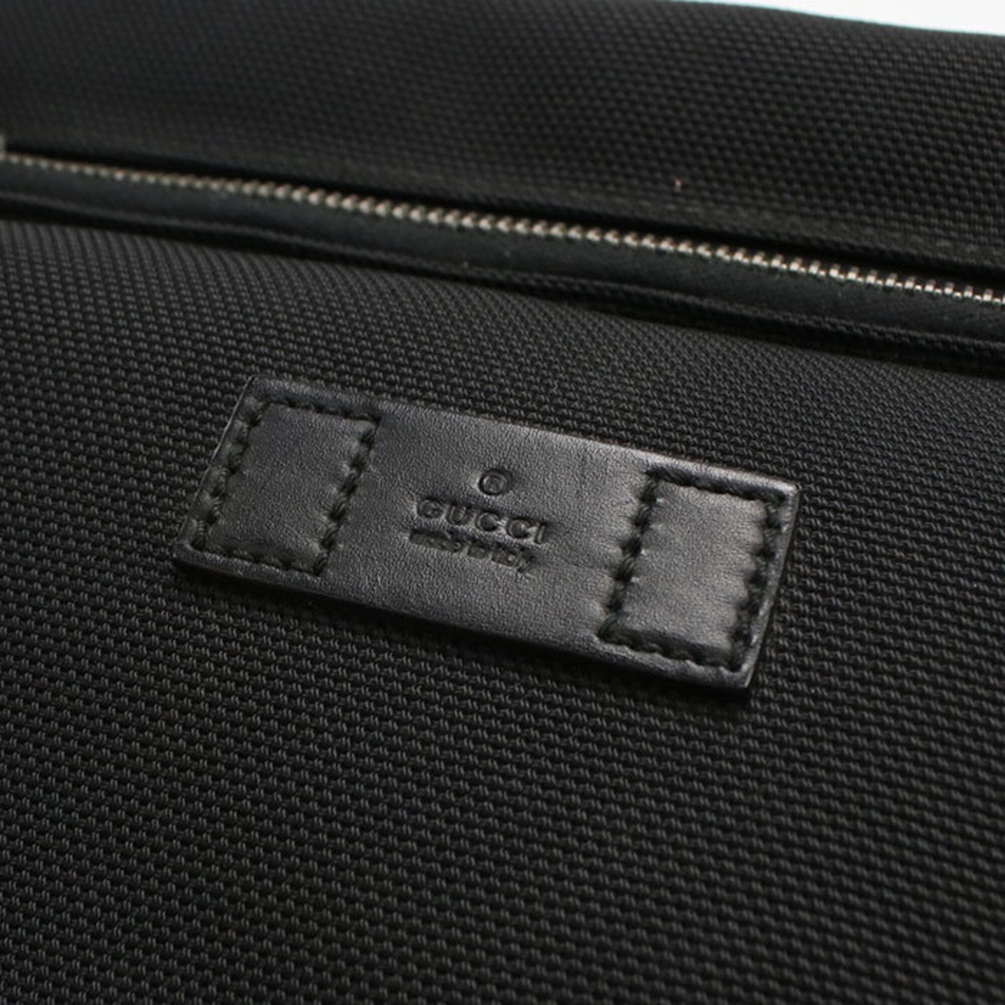 Gucci Black Canvas Shoulder Bag Sling Bag (Pre-Owned)