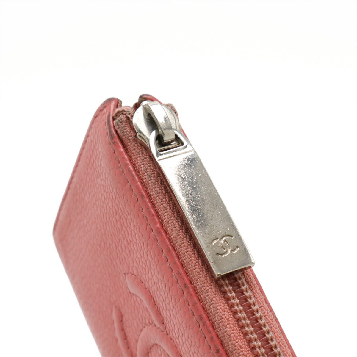 Chanel Pink Grained Calfskin Coin Purse/Coin Case (Pre-Owned)