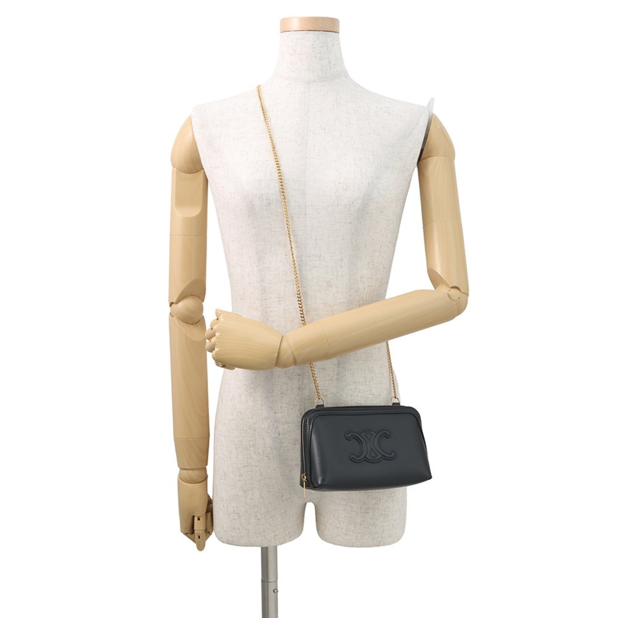 Celine Black Leather Shoulder Bag (Pre-Owned)