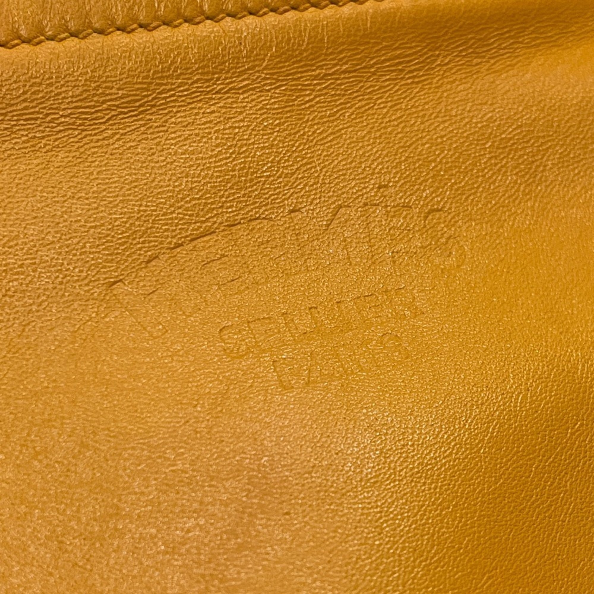 Hermes Yellow Swift Leather Pochette Shoulder Bag (Pre-Owned)