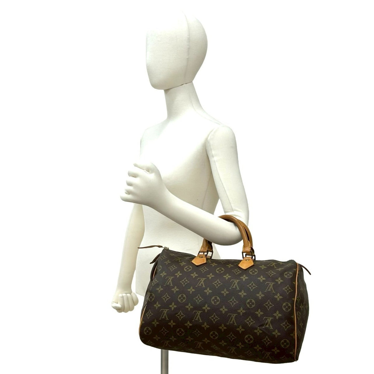 Louis Vuitton Brown Leather Pvc Boston Bag Handbag (Pre-Owned)
