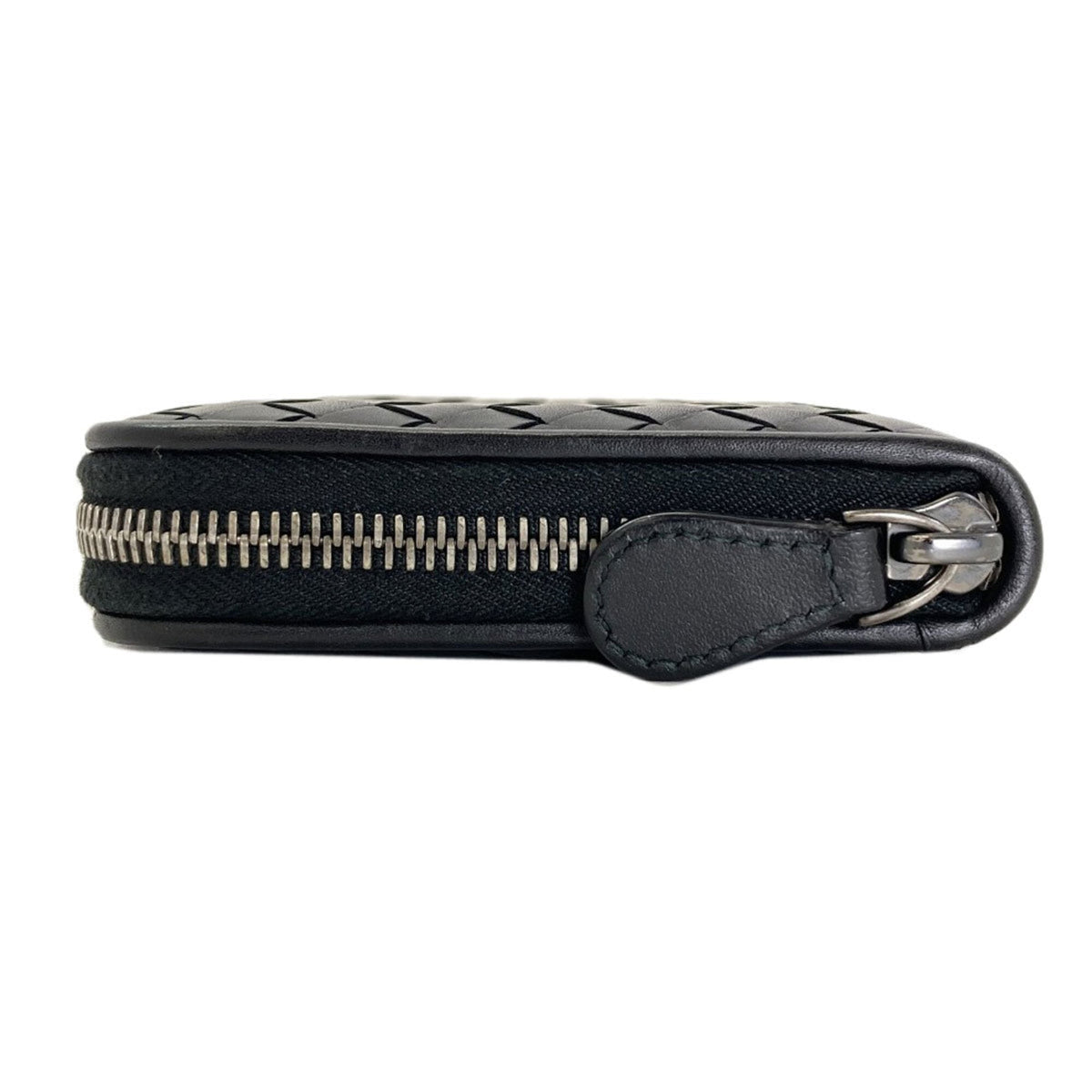 Bottega Veneta Black Leather Long Wallet (Bi-Fold) (Pre-Owned)