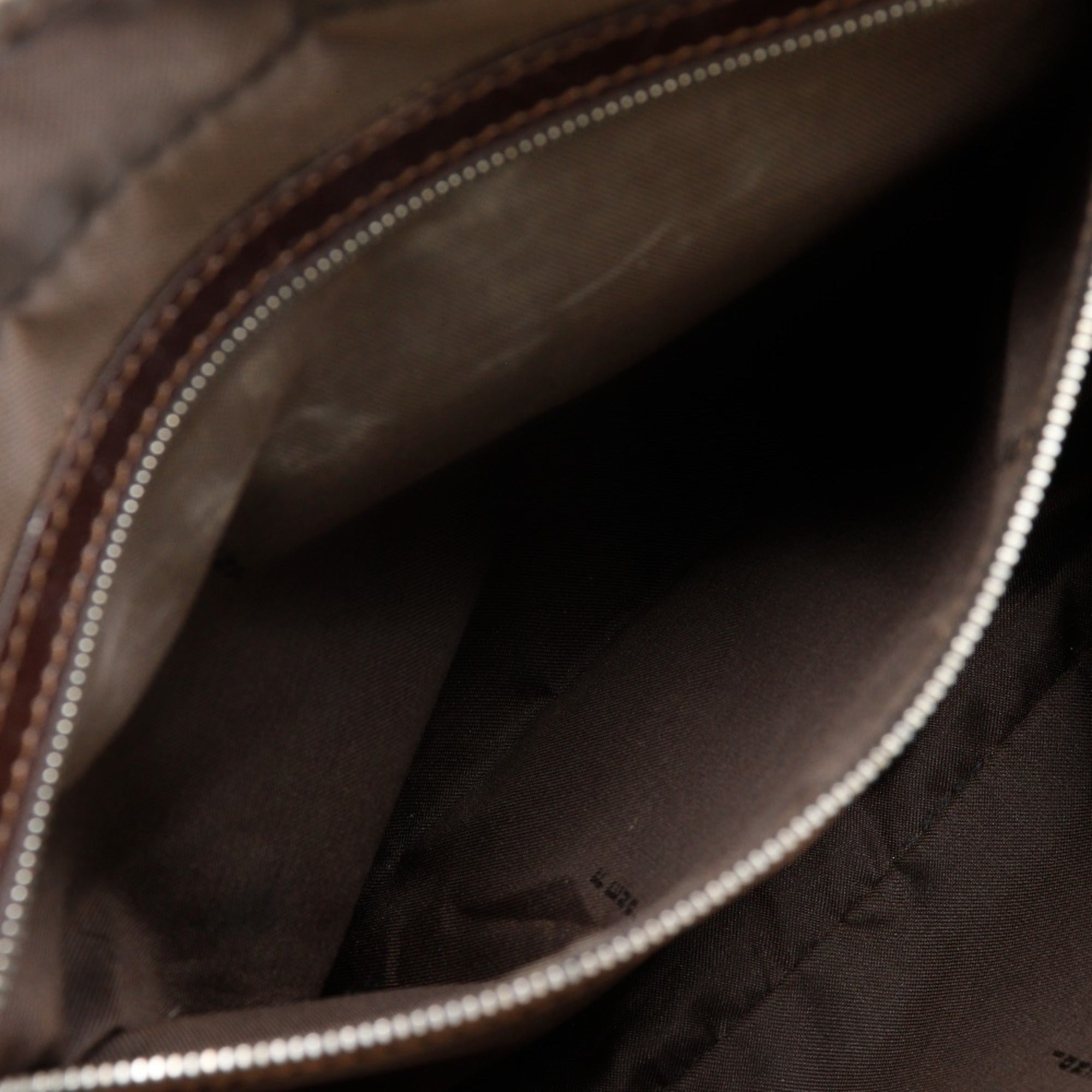 Fendi Brown Nylon Canvas Handbag (Pre-Owned)
