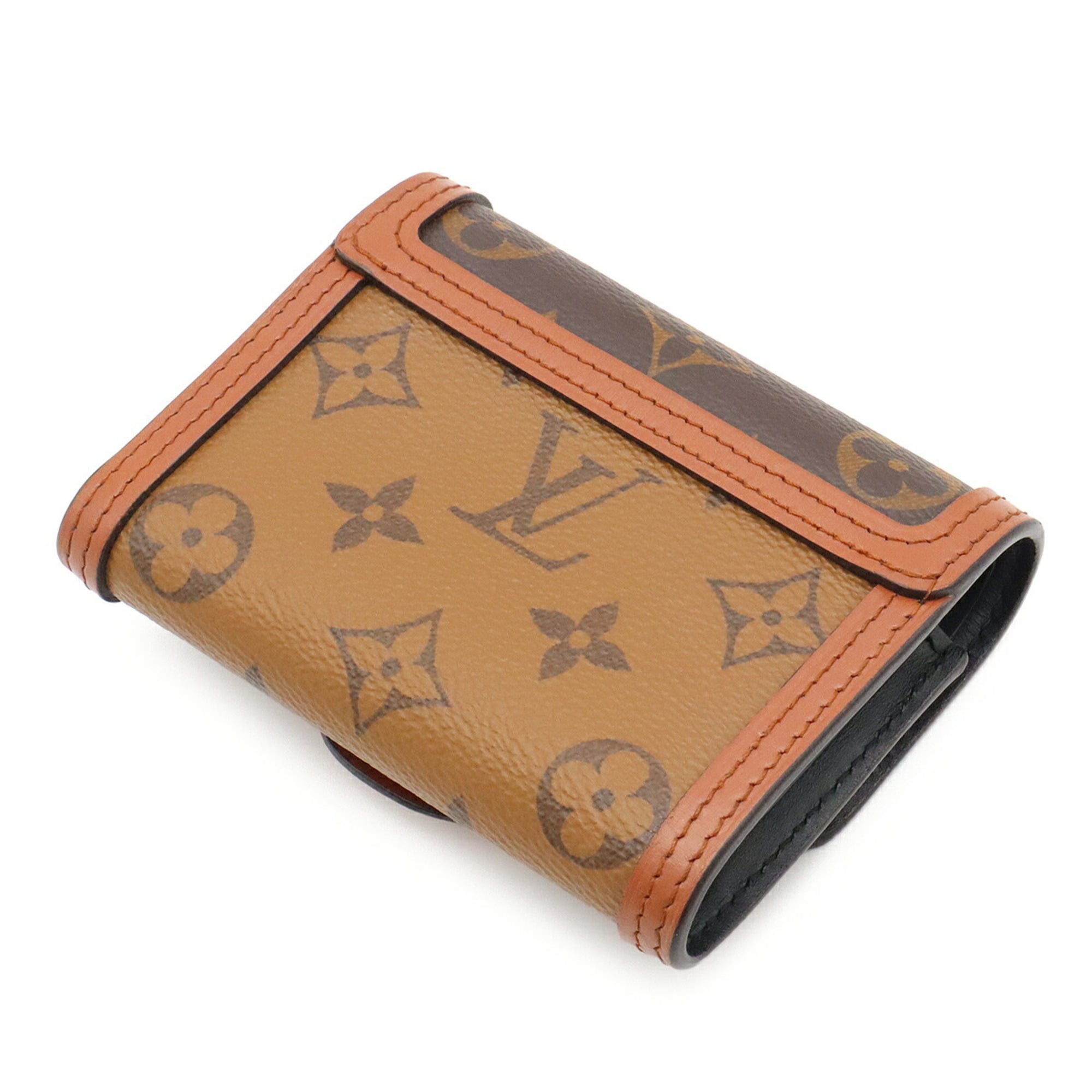 Louis Vuitton Brown Light Brown Monogram Canvas Monogram Reverse Wallet (Tri-Fold) (Pre-Owned)