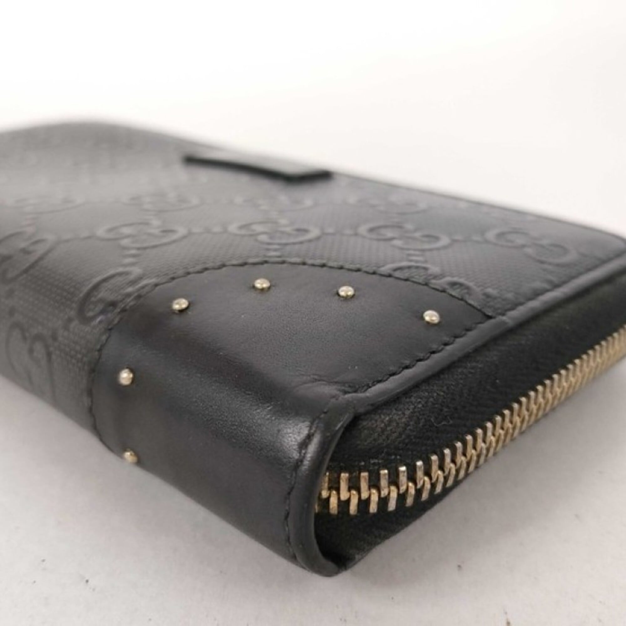 Gucci Black Pvc Leather Long Wallet (Bi-Fold) (Pre-Owned)