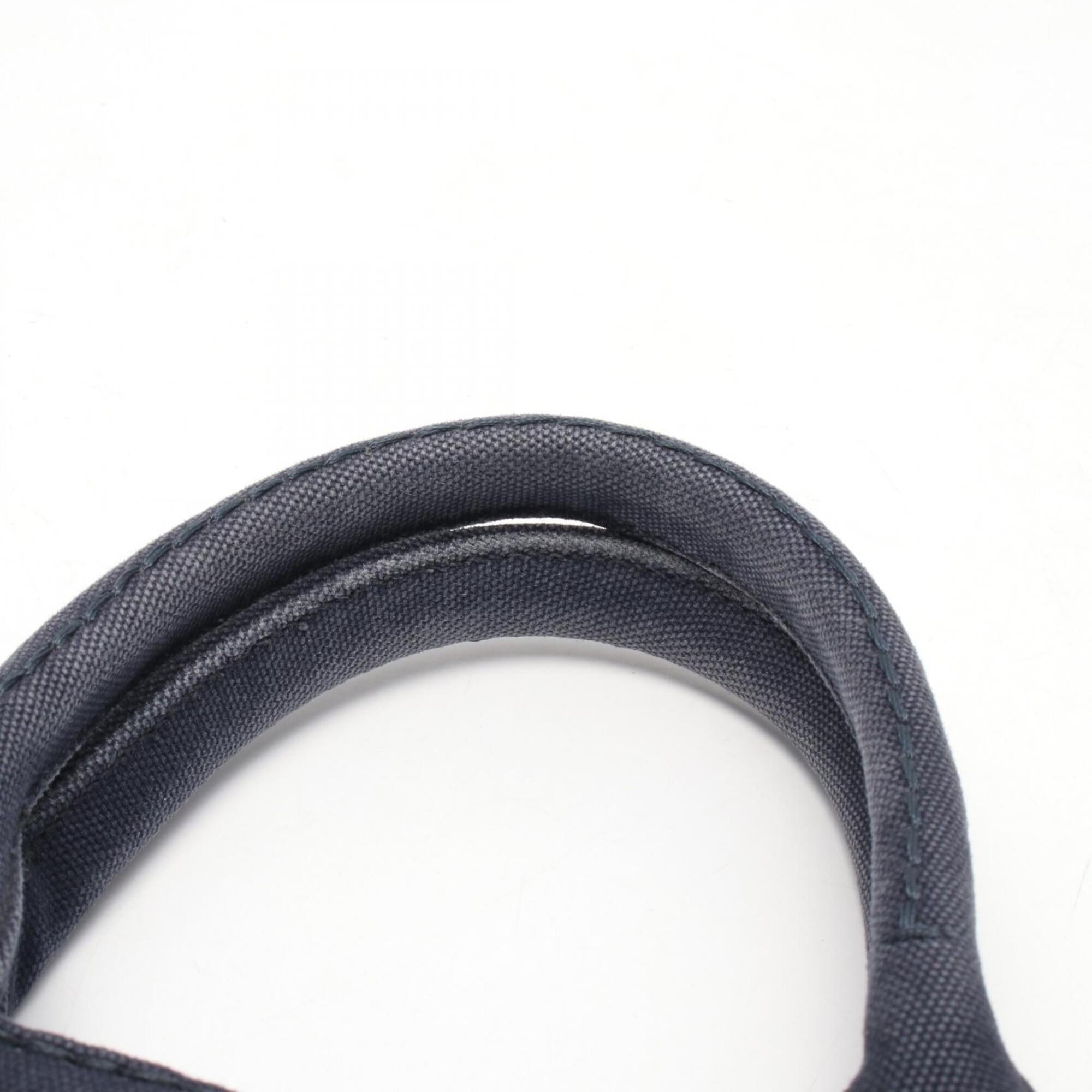 Prada Navy Canvas Handbag Tote Bag (Pre-Owned)