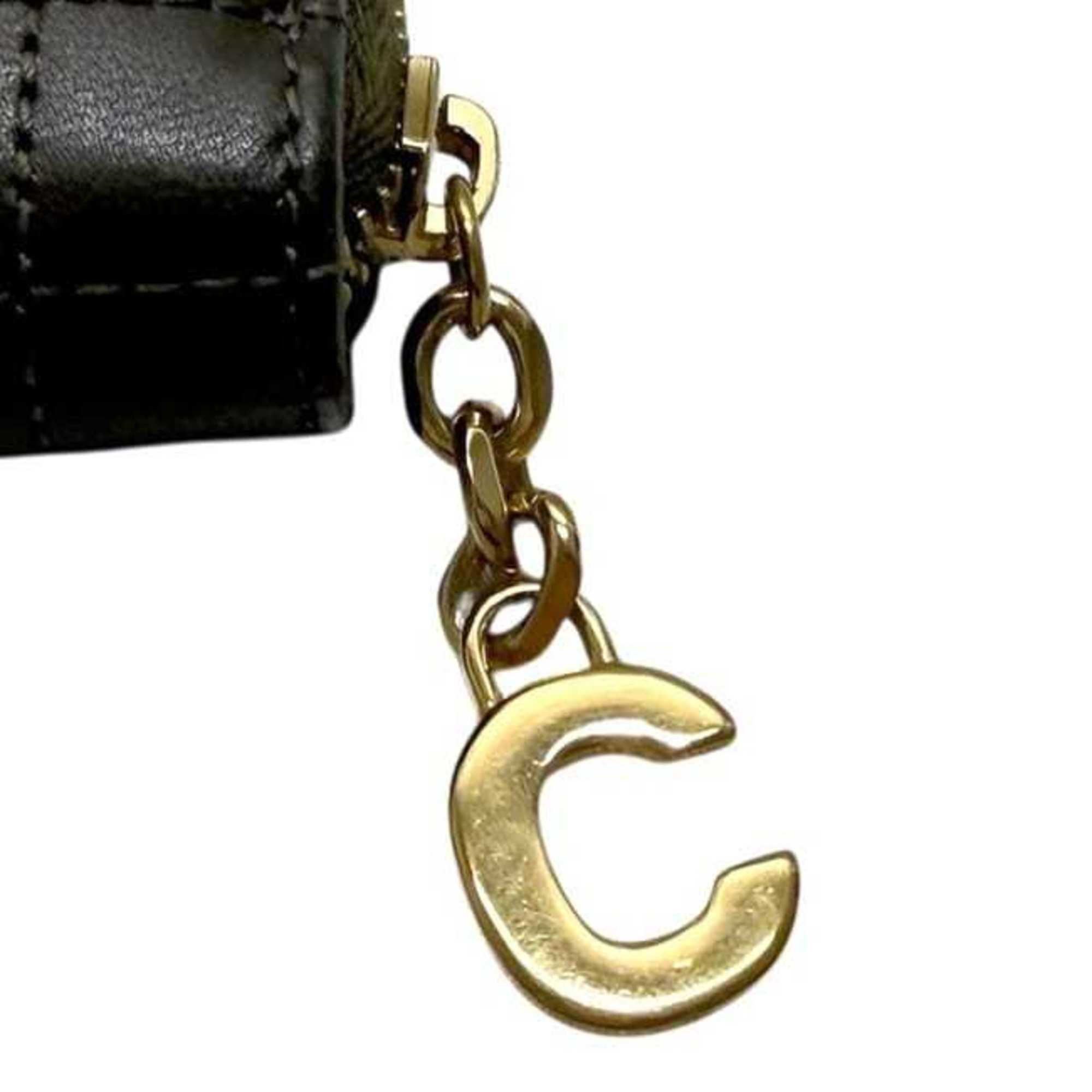 Celine Green Khaki Leather Coin Purse/Coin Case (Pre-Owned)