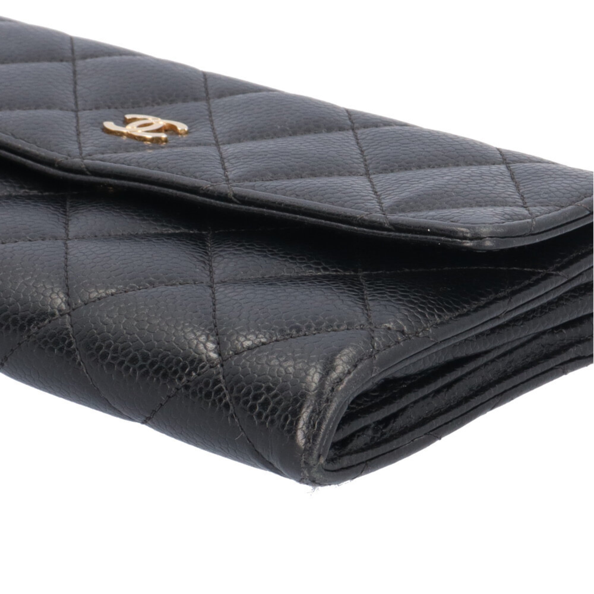 Chanel Black Grained Calfskin Coin Purse/Coin Case (Pre-Owned)