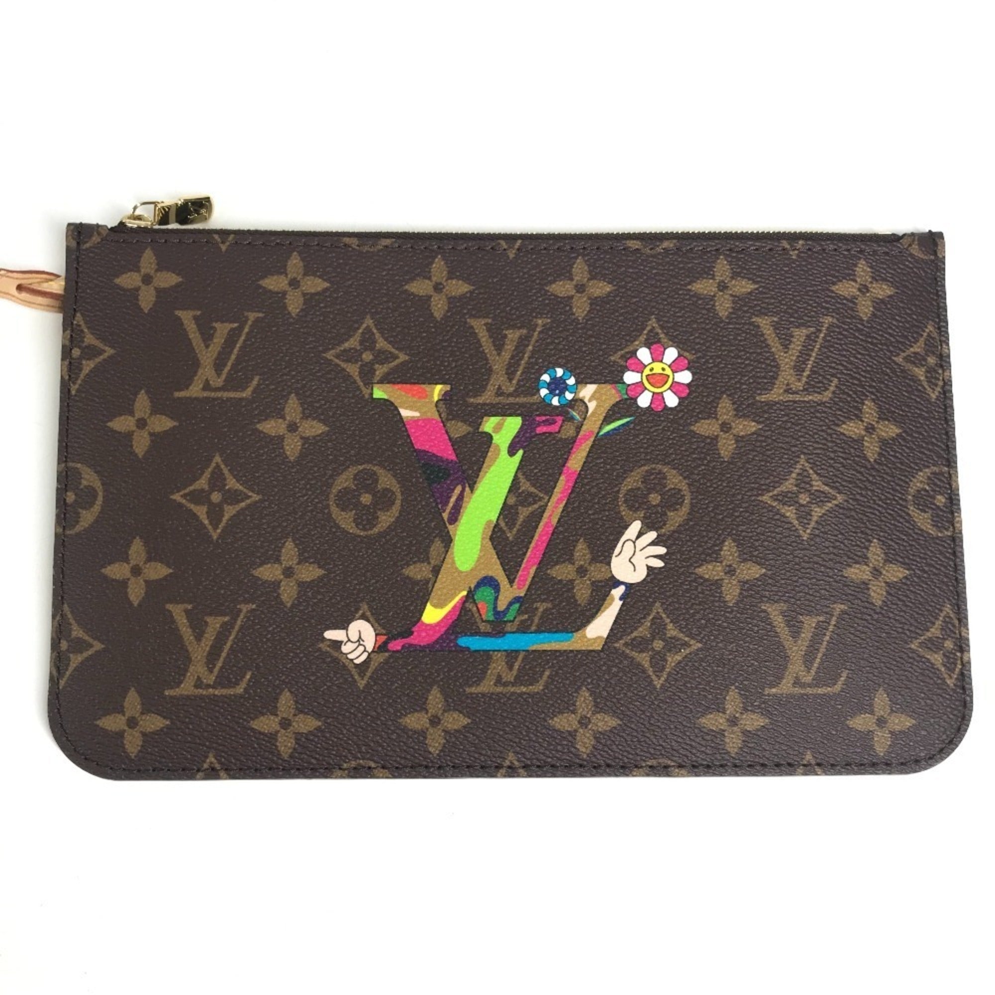 Louis Vuitton Brown Multi-Color Monogram Handbag Pouch Shoulder Bag Tote Bag (Pre-Owned)