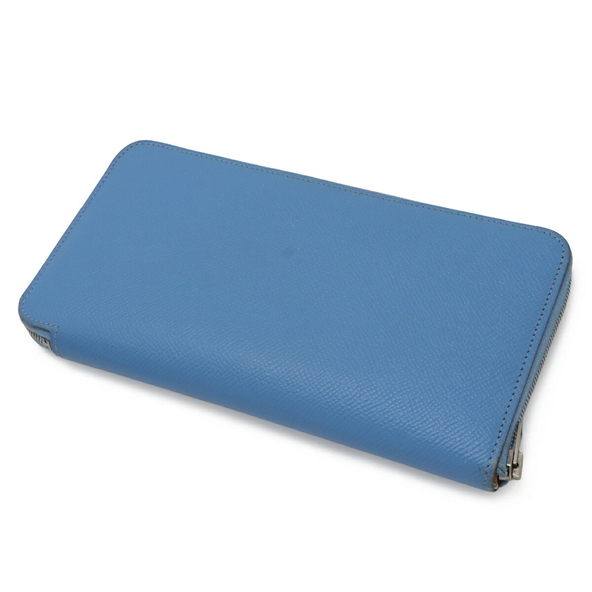 Hermes Silk'in Light Blue Epsom Leather Coin Purse/Coin Case (Pre-Owned)
