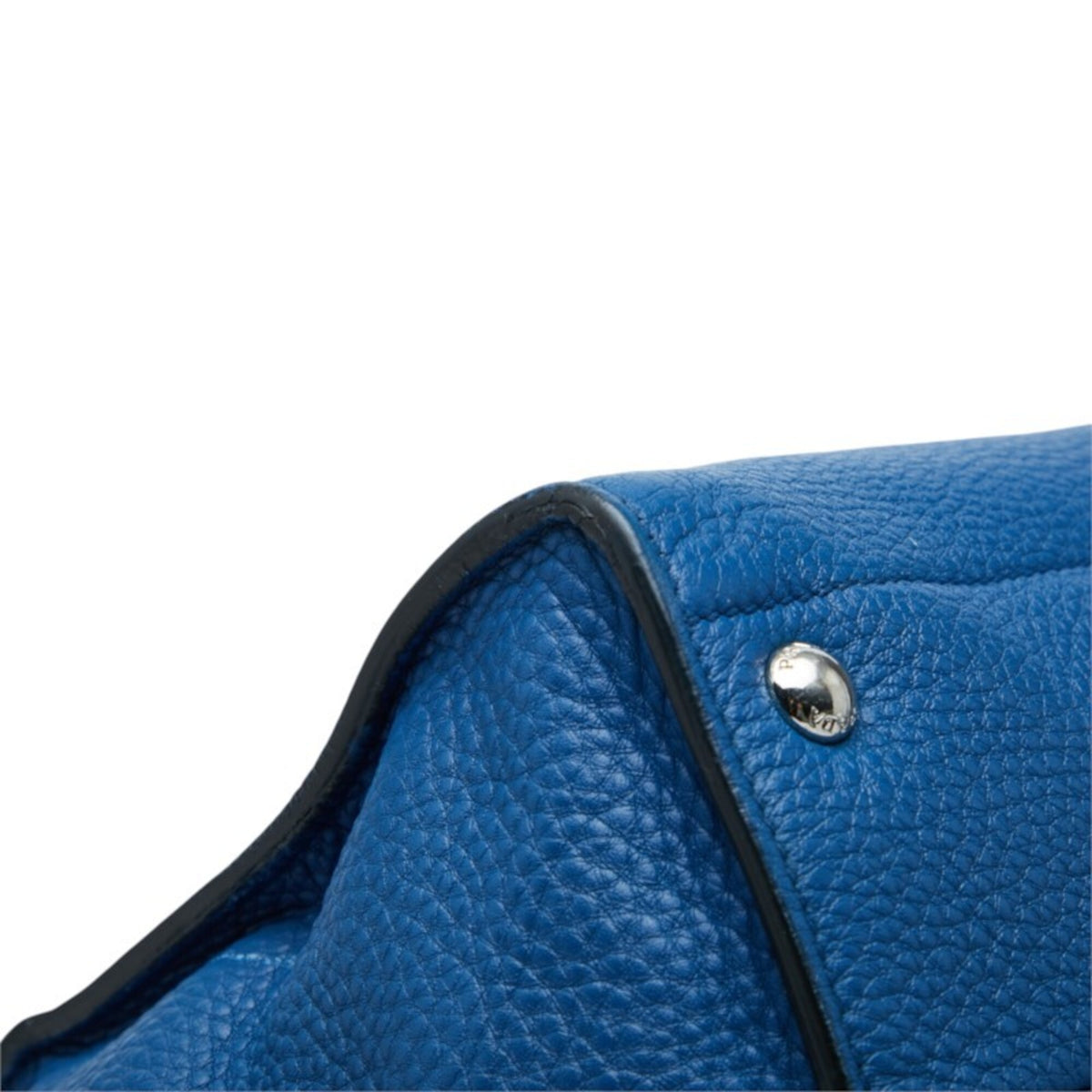 Prada Blue Leather Handbag Tote Bag (Pre-Owned)