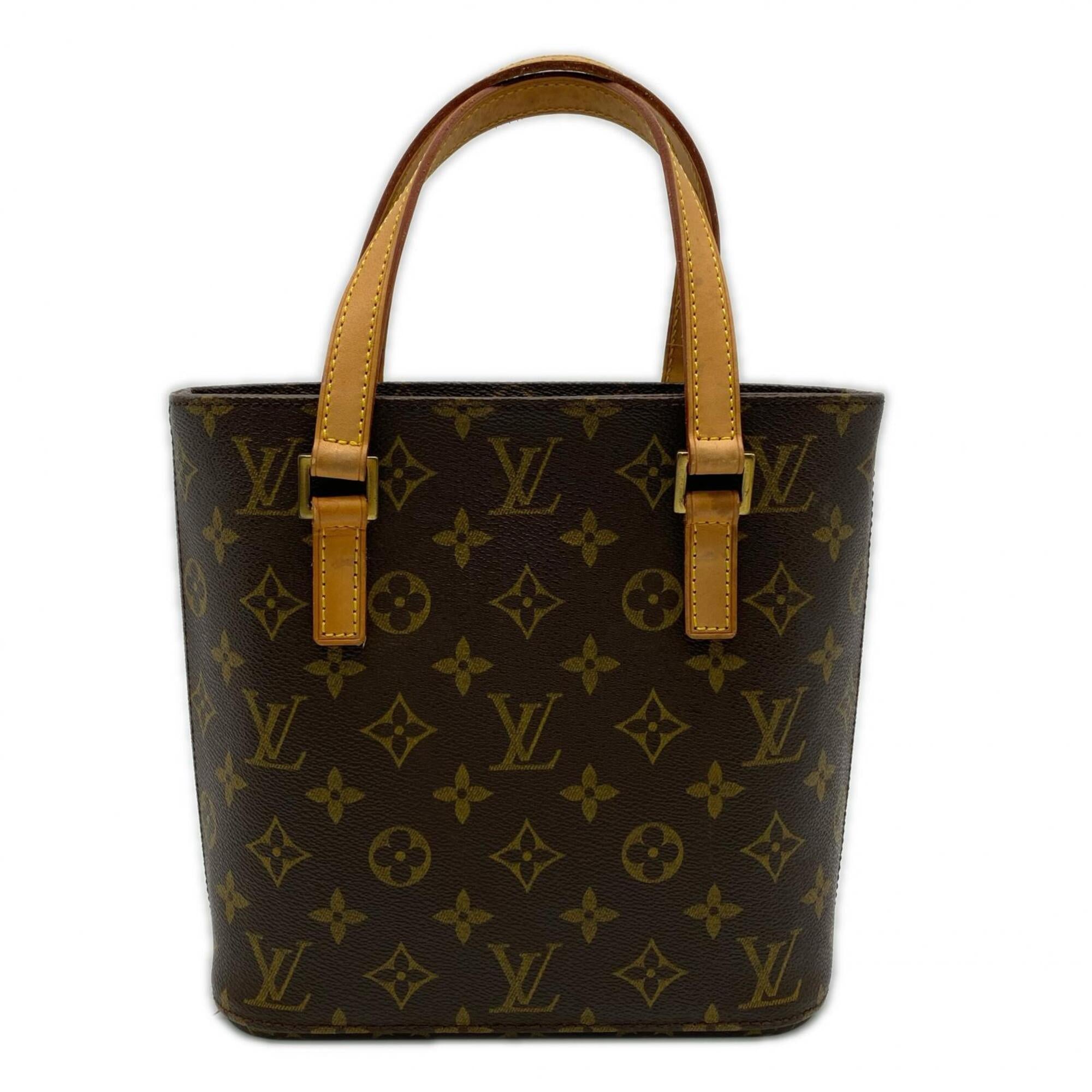 Louis Vuitton Monogram Brown Coated Canvas Leather Handbag (Pre-Owned)