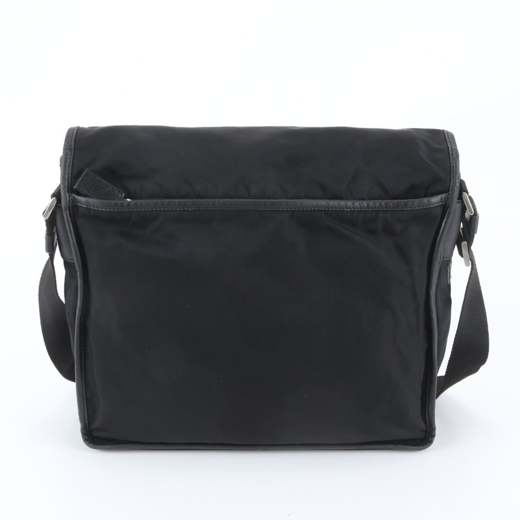 Prada Black Nylon Leather Shoulder Bag (Pre-Owned)