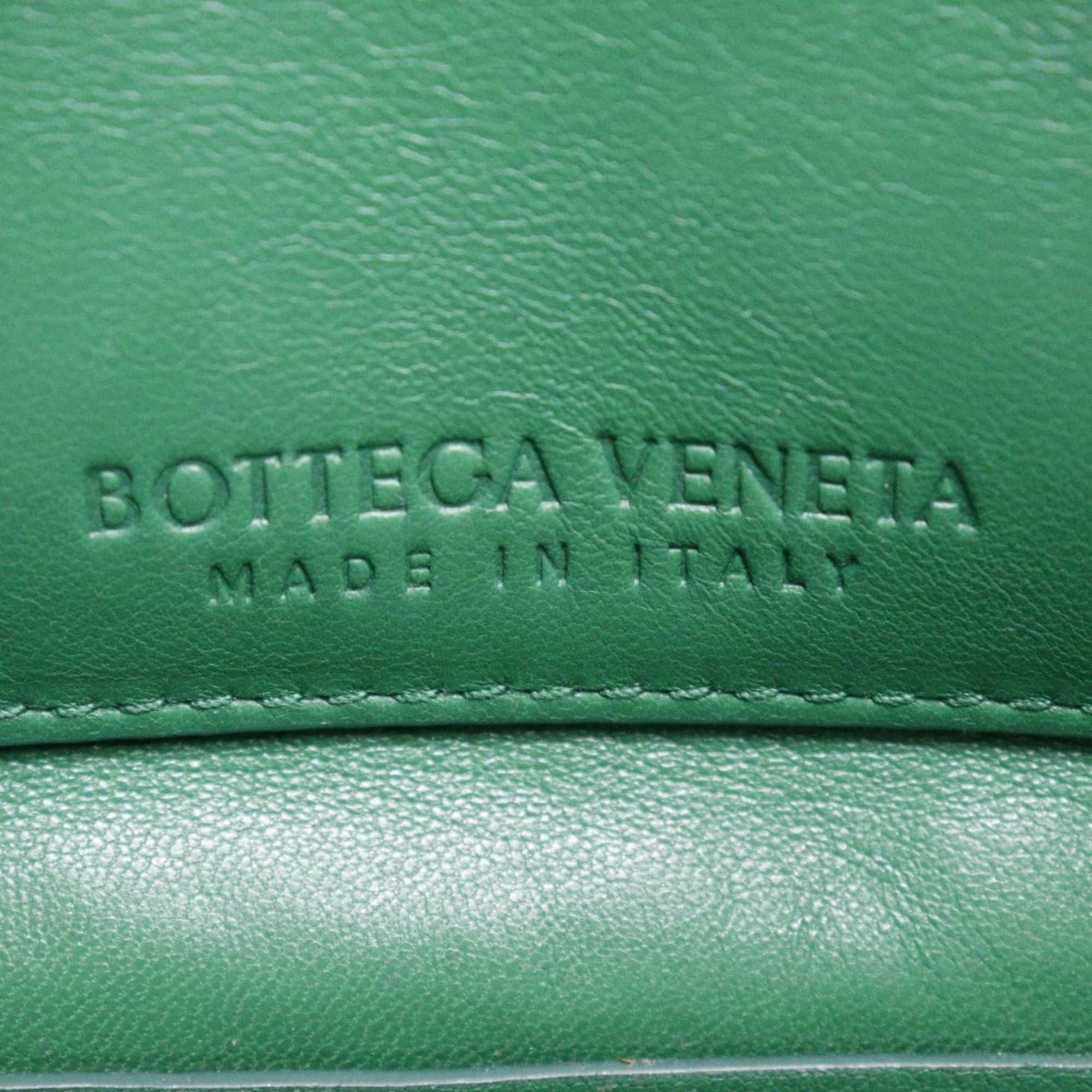 Bottega Veneta Green Leather Shoulder Bag (Pre-Owned)