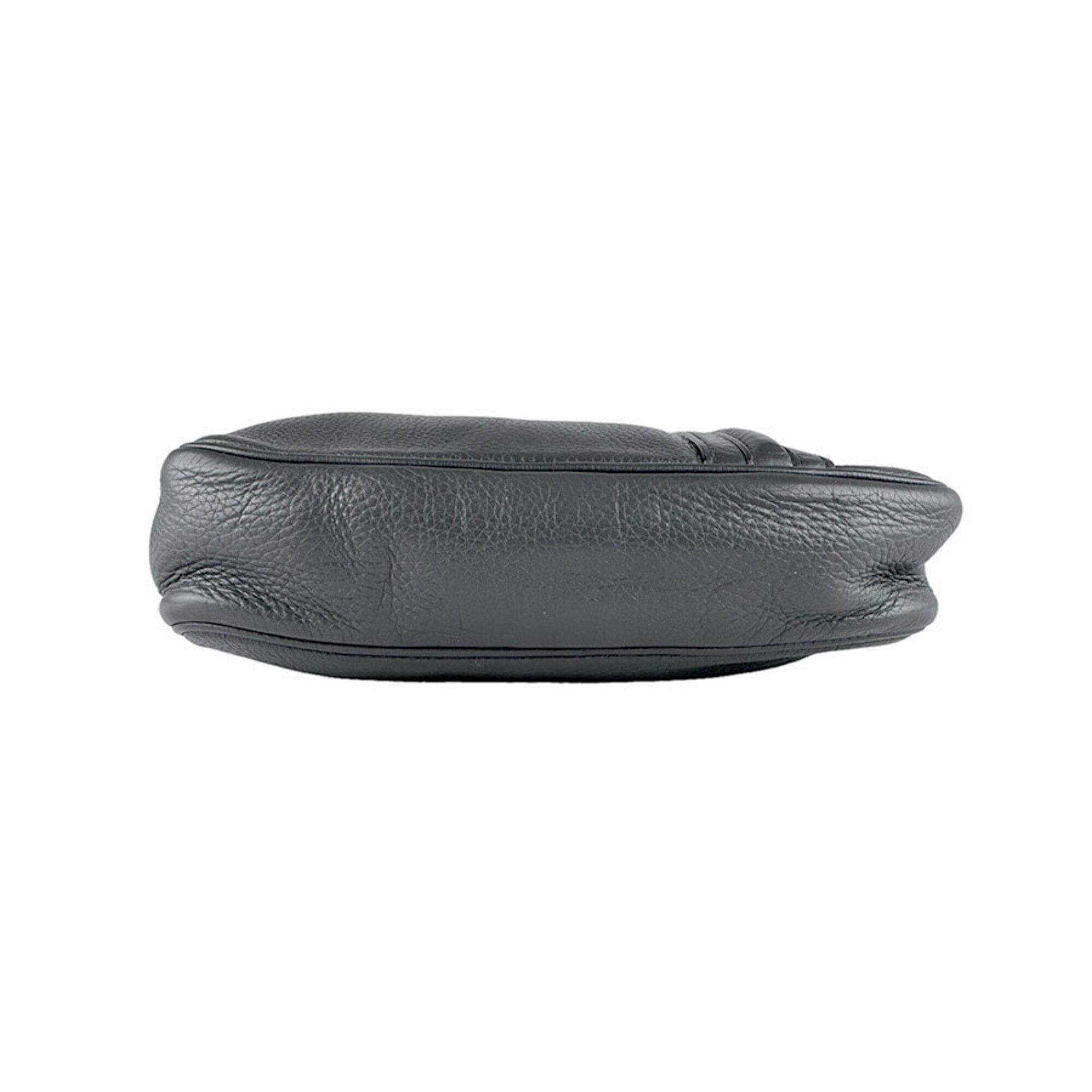 Gucci Dark Gray Leather Shoulder Bag (Pre-Owned)
