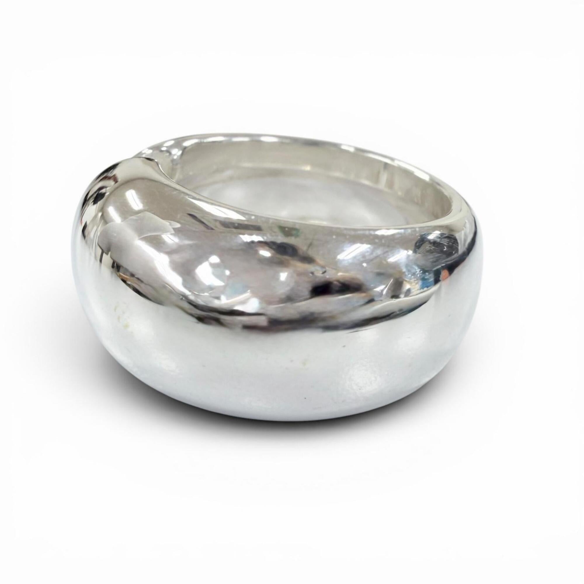 Chanel Silver Silver 925 Band Ring (Pre-Owned)
