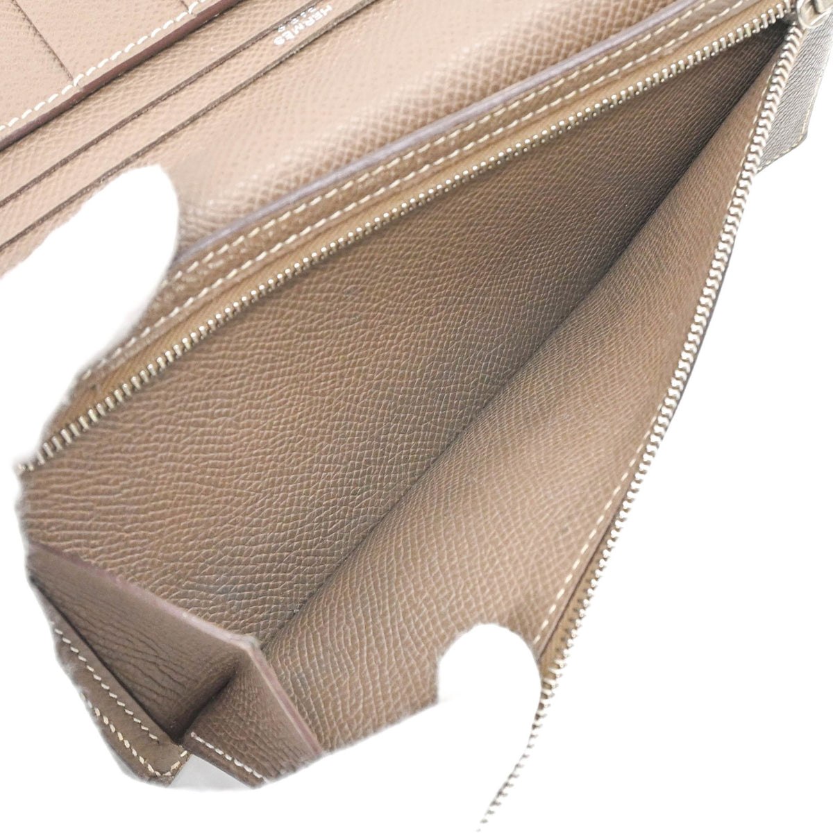 Hermes Grayish Epsom Leather Coin Purse/Coin Case (Pre-Owned)