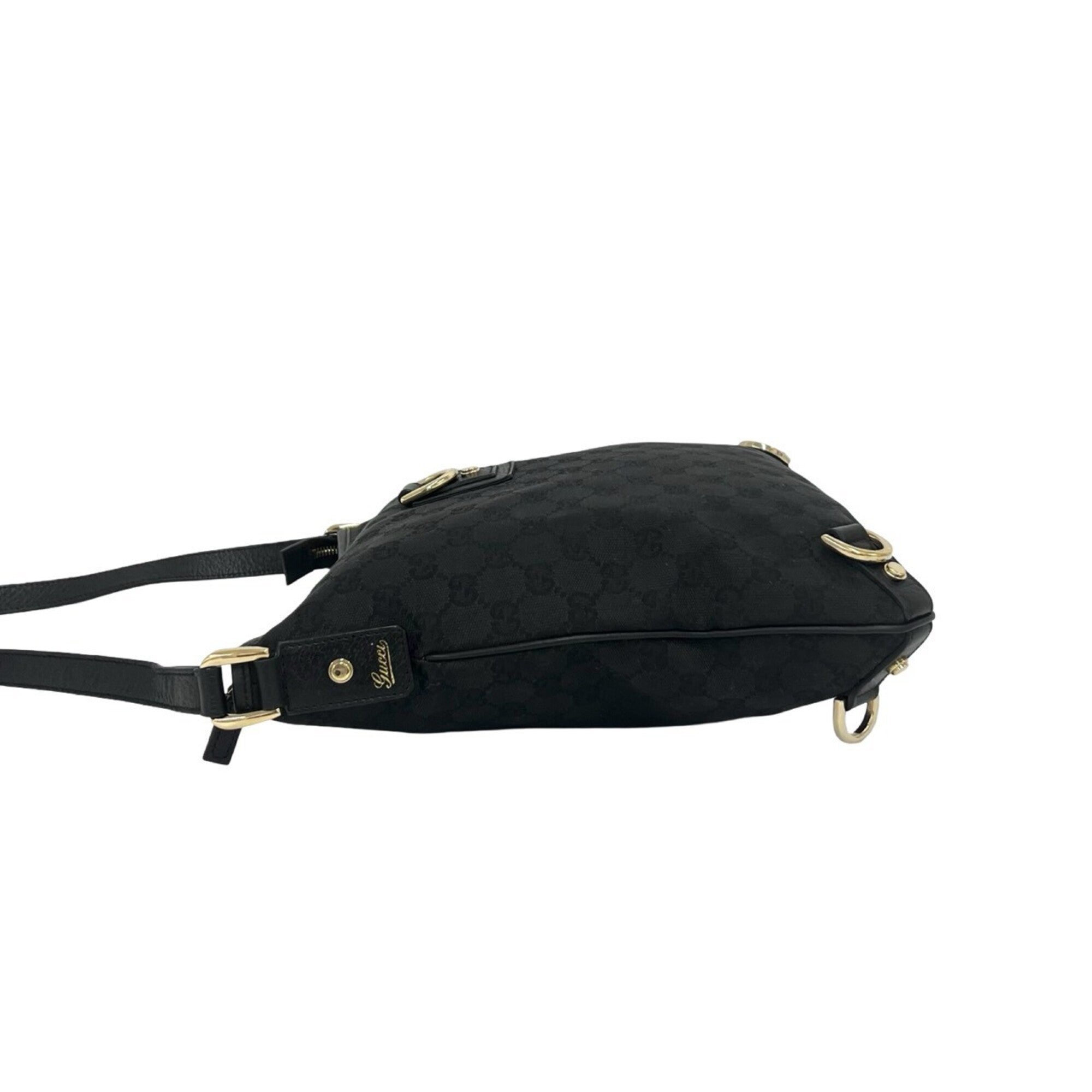 Gucci Black Canvas Shoulder Bag (Pre-Owned)