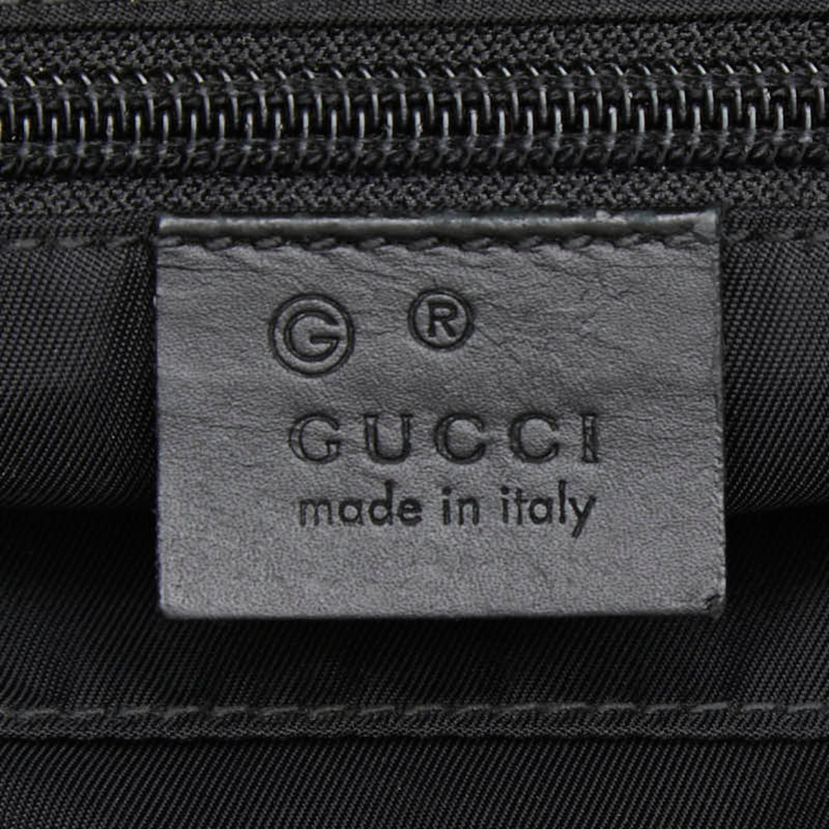 Gucci Black Canvas Leather Shoulder Bag (Pre-Owned)