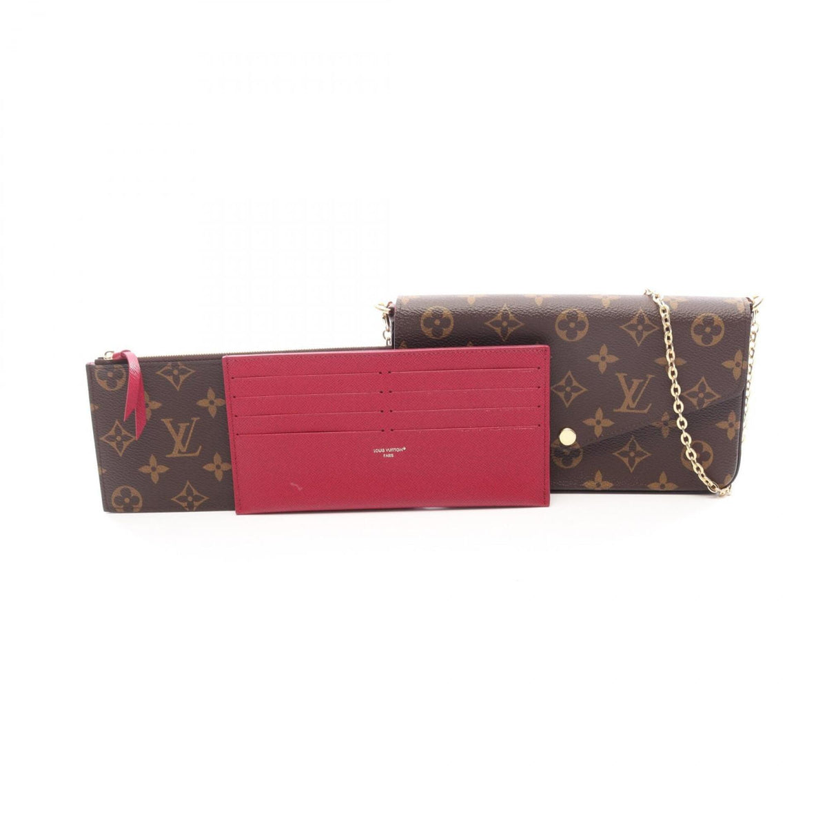 Louis Vuitton Brown Pvc Handbag Pouch Shoulder Bag (Pre-Owned)