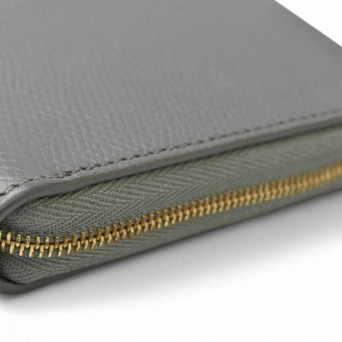 Celine Gray Leather Long Wallet (Bi-Fold) (Pre-Owned)