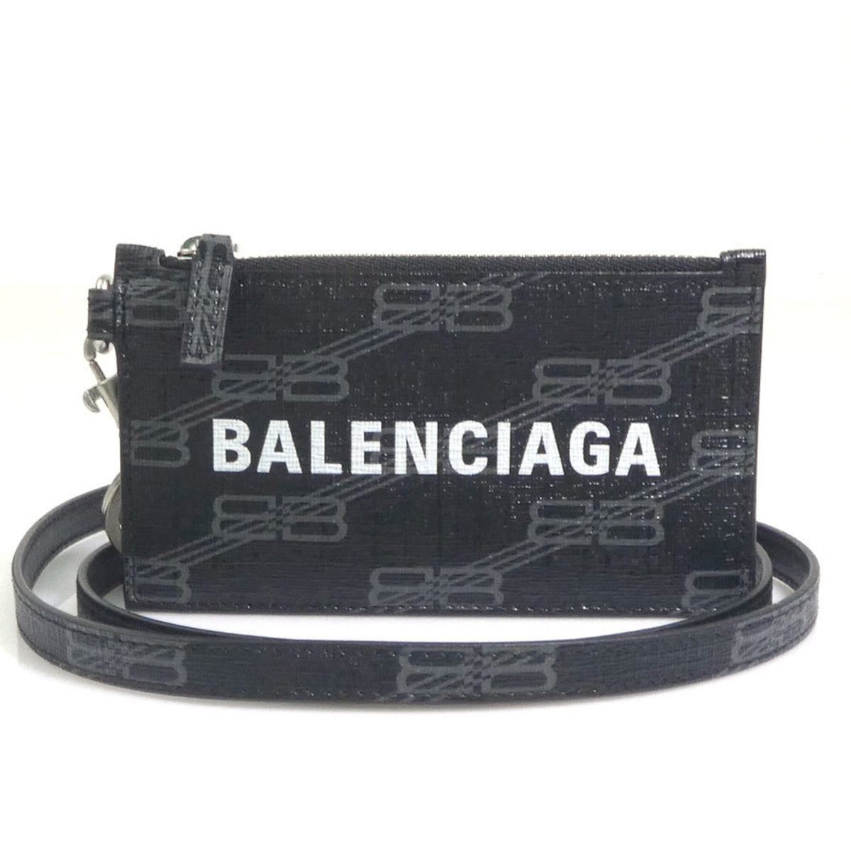 Balenciaga Black Leather Coin Purse/Coin Case (Pre-Owned)