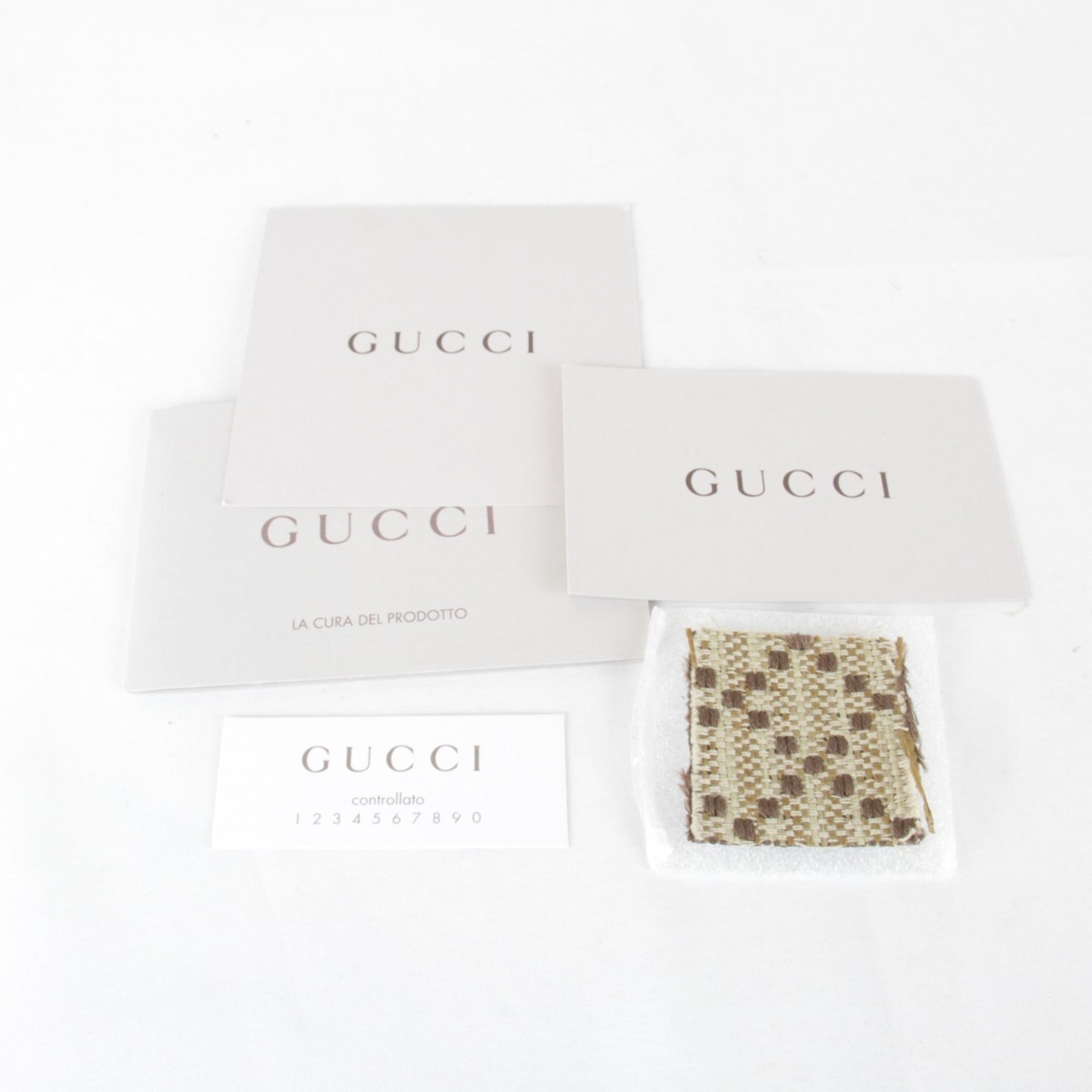 Gucci Diamante Beige Canvas Leather Shoulder Bag (Pre-Owned)