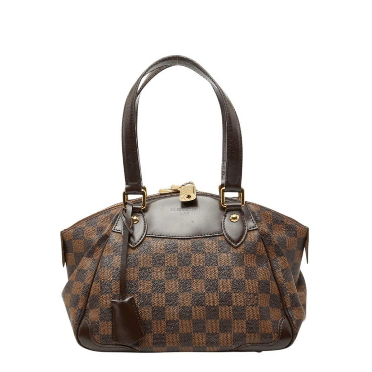 Louis Vuitton Brown Damier Canvas Pvc Leather Handbag (Pre-Owned)