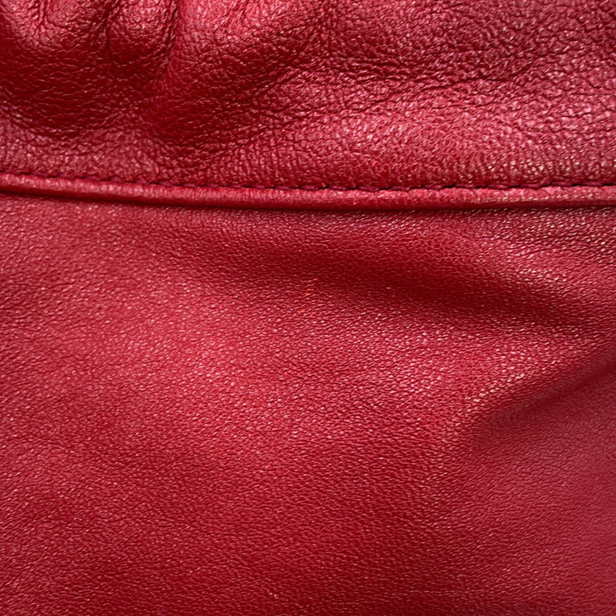 Gucci Navy Red Color Leather Shoulder Bag (Pre-Owned)