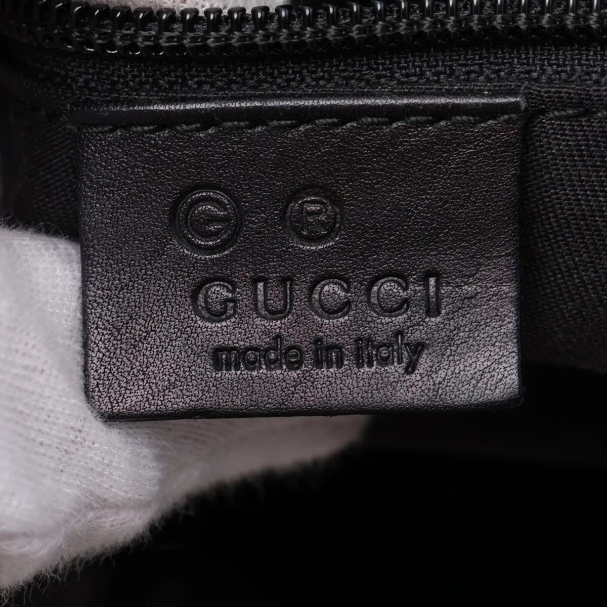 Gucci Black Leather Nylon Backpack Shoulder Bag (Pre-Owned)