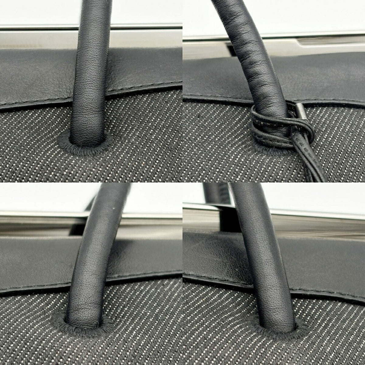 Gucci Black Denim Leather Handbag (Pre-Owned)
