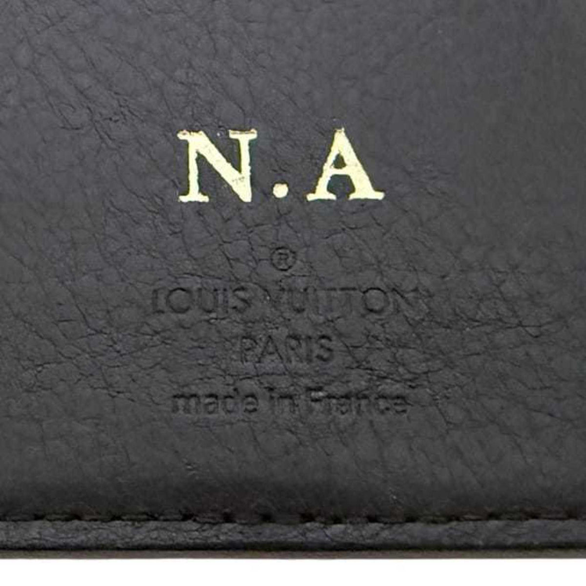 Louis Vuitton Black Noir Leather Long Wallet (Bi-Fold) (Pre-Owned)