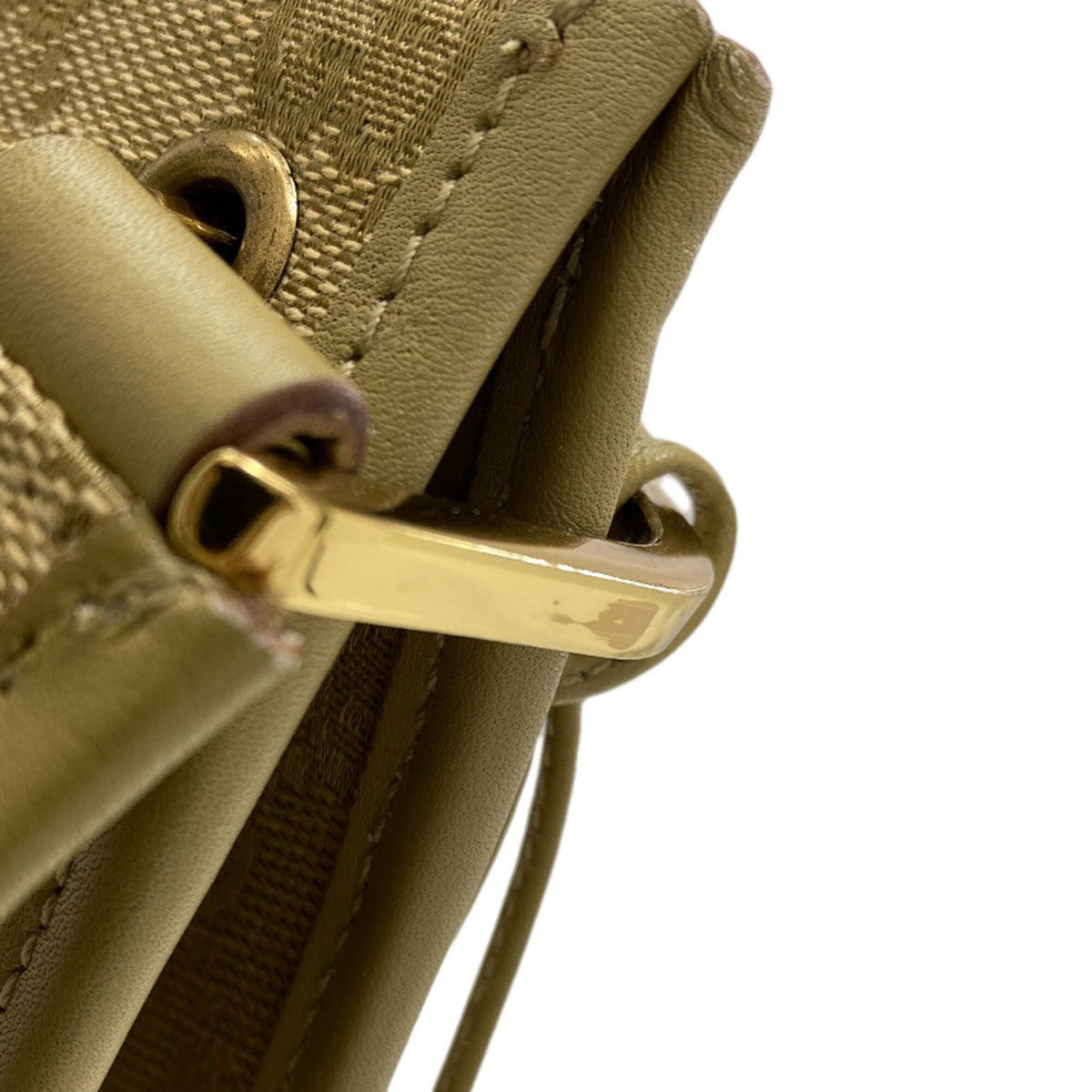Gucci Beige Canvas Shoulder Bag (Pre-Owned)