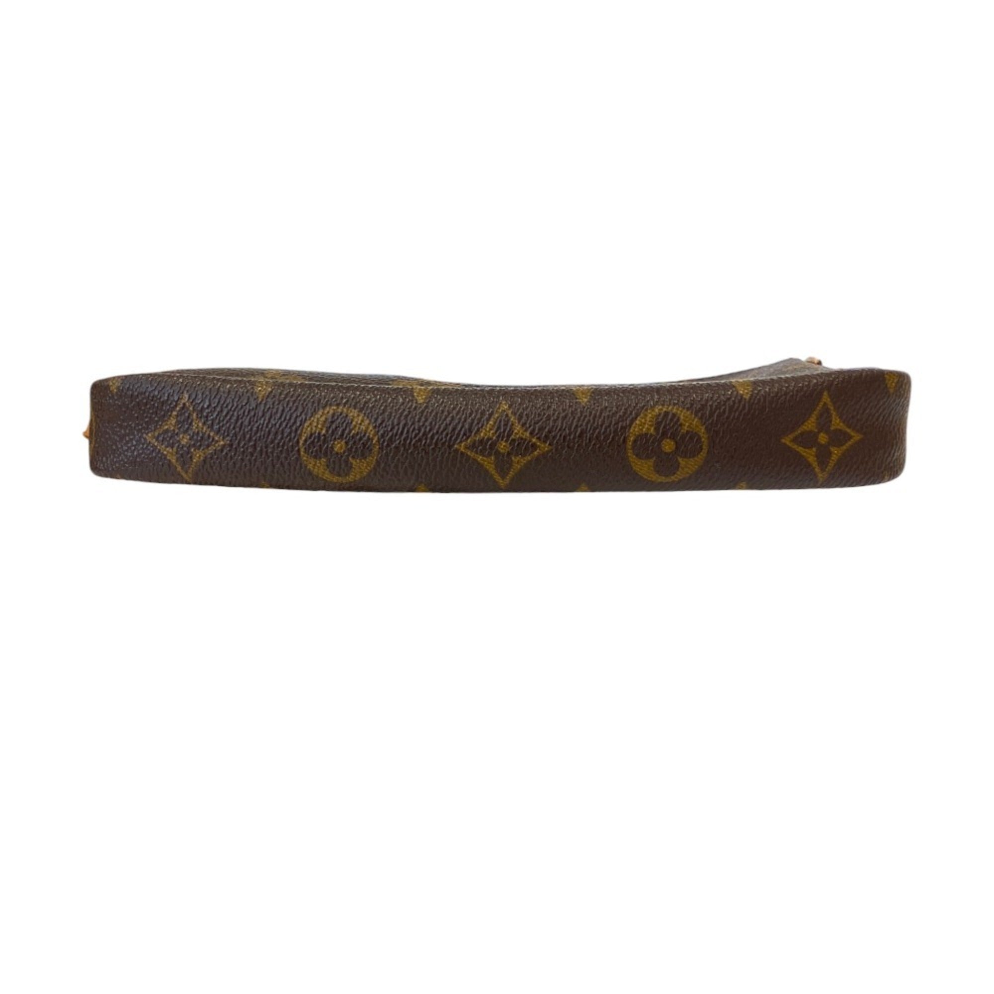 Louis Vuitton Monogram Brown Leather Pochette (Pre-Owned)