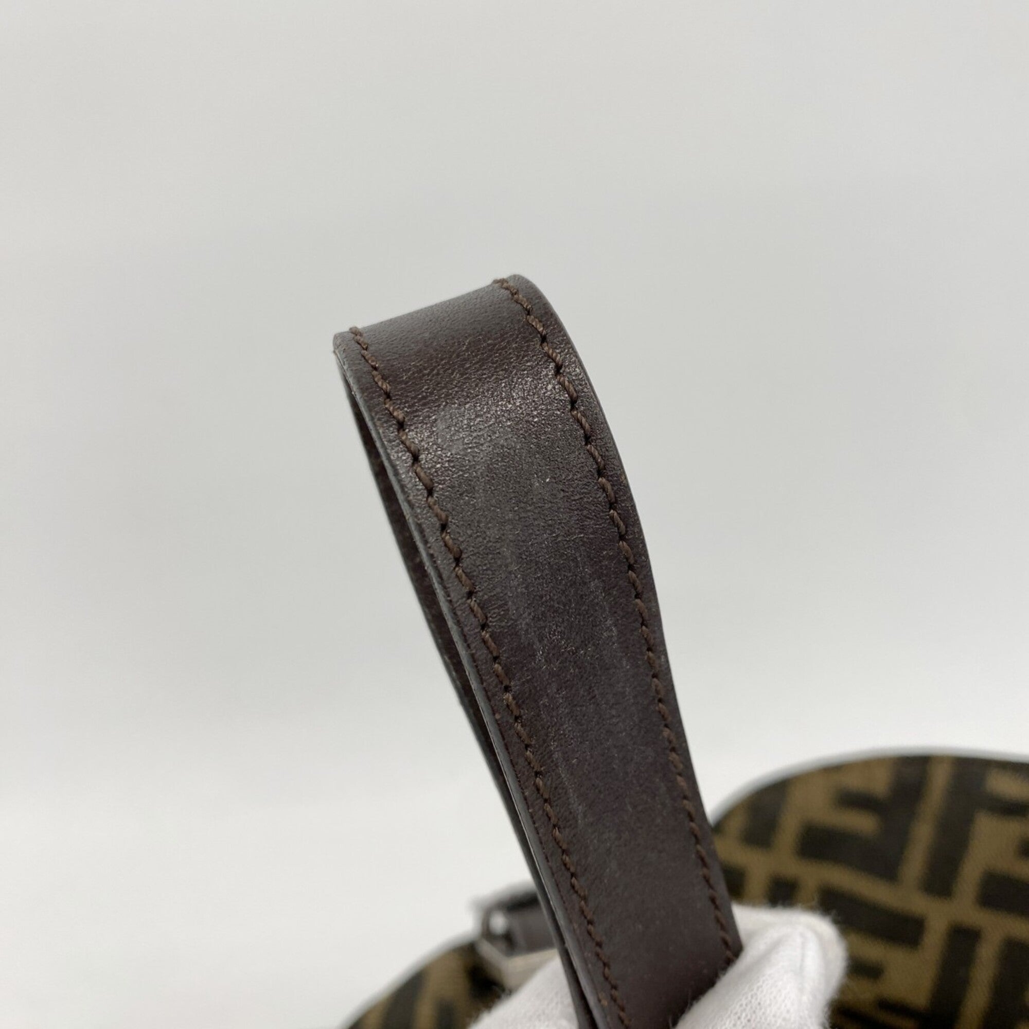 Fendi Brown Nylon Canvas Handbag (Pre-Owned)