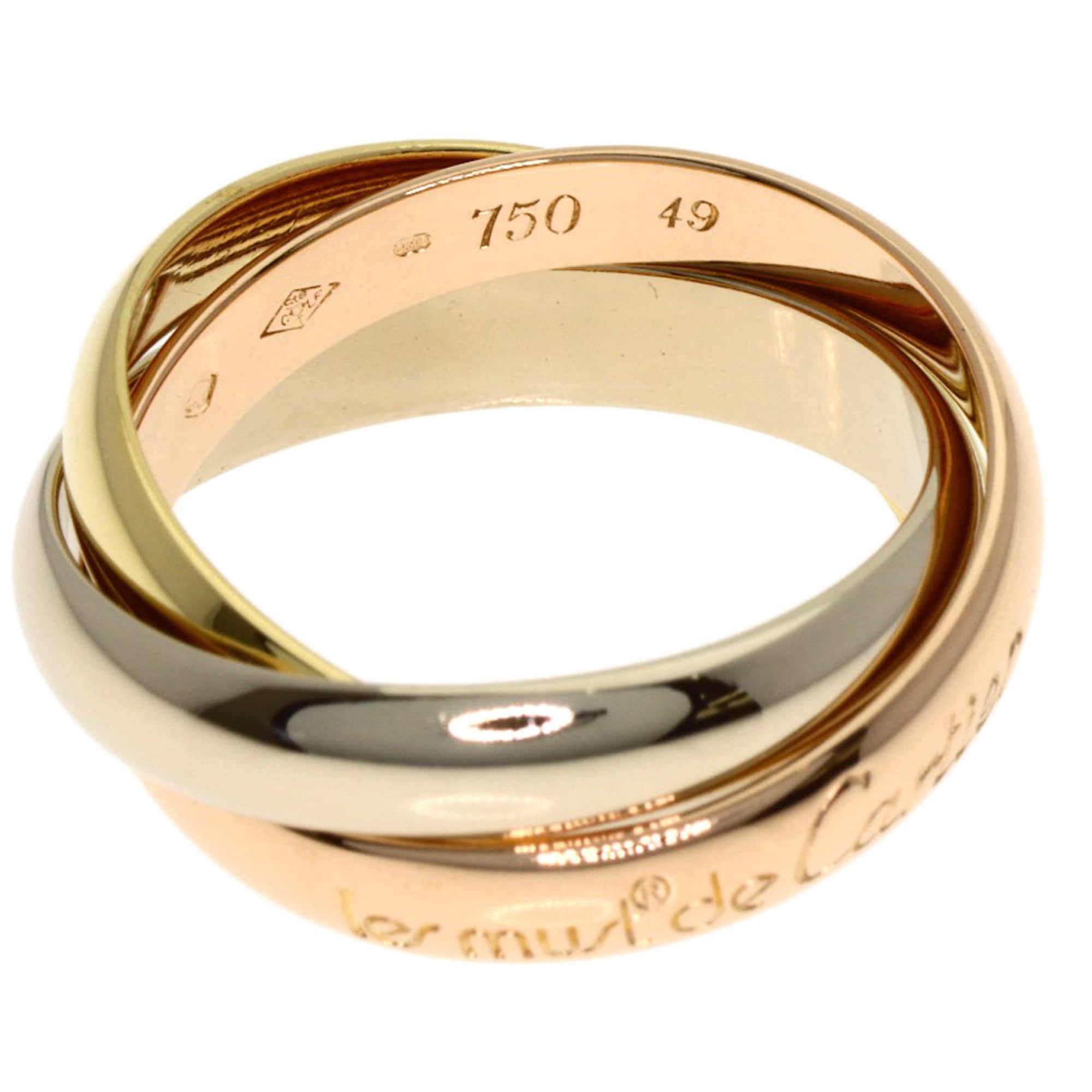 Cartier Trinity Yellow Gold (18K) Pink Gold (18K) White Gold (18K) Band Ring (Pre-Owned)
