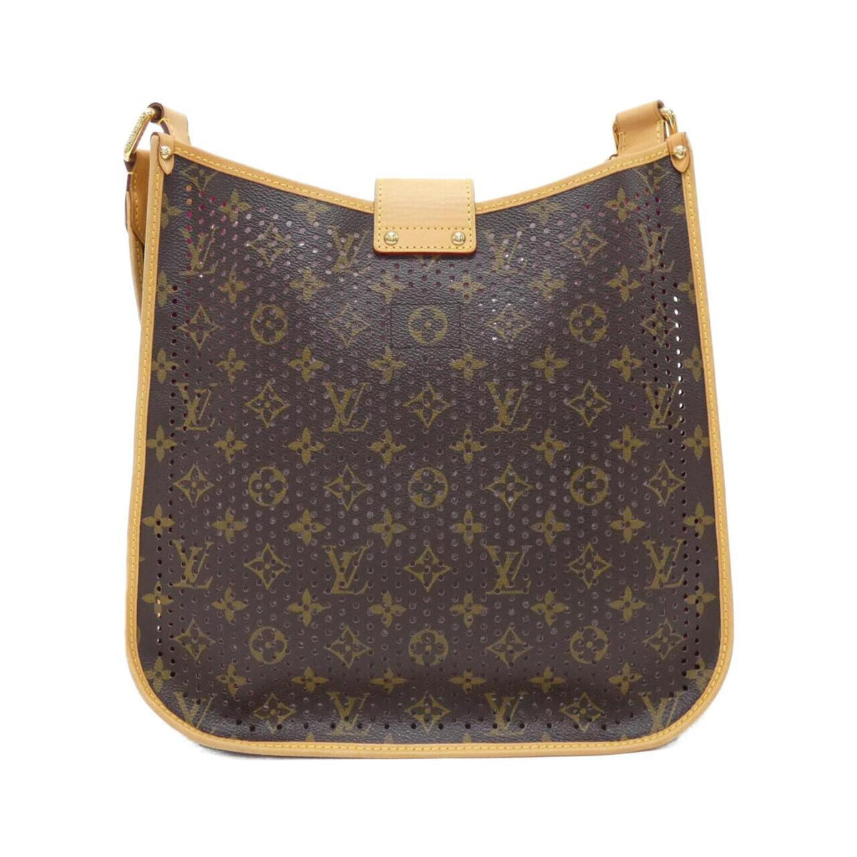 Louis Vuitton Fuchsia Marron Coated Canvas Shoulder Bag (Pre-Owned)