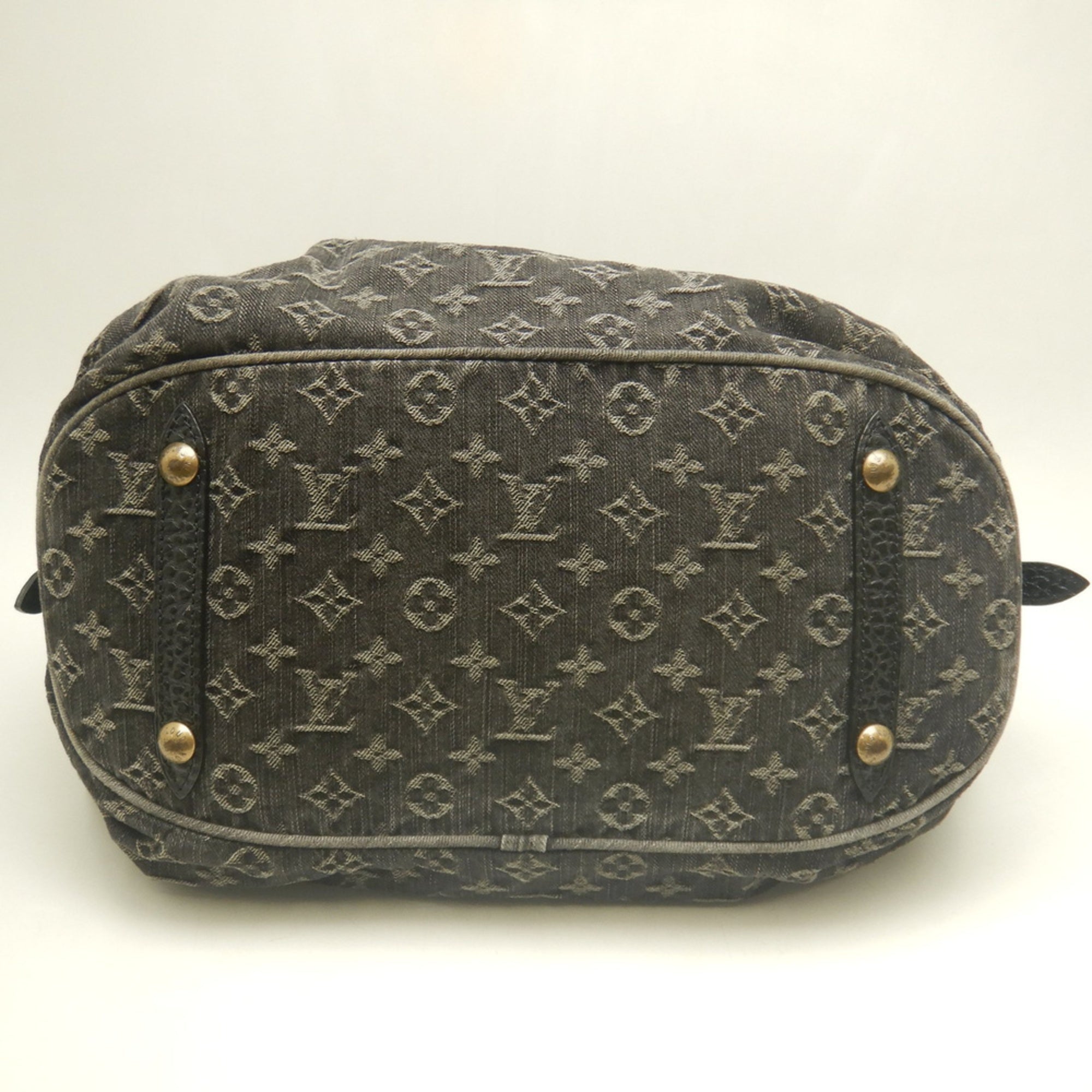 Louis Vuitton Noir Monogram Denim Tote Bag (Pre-Owned)