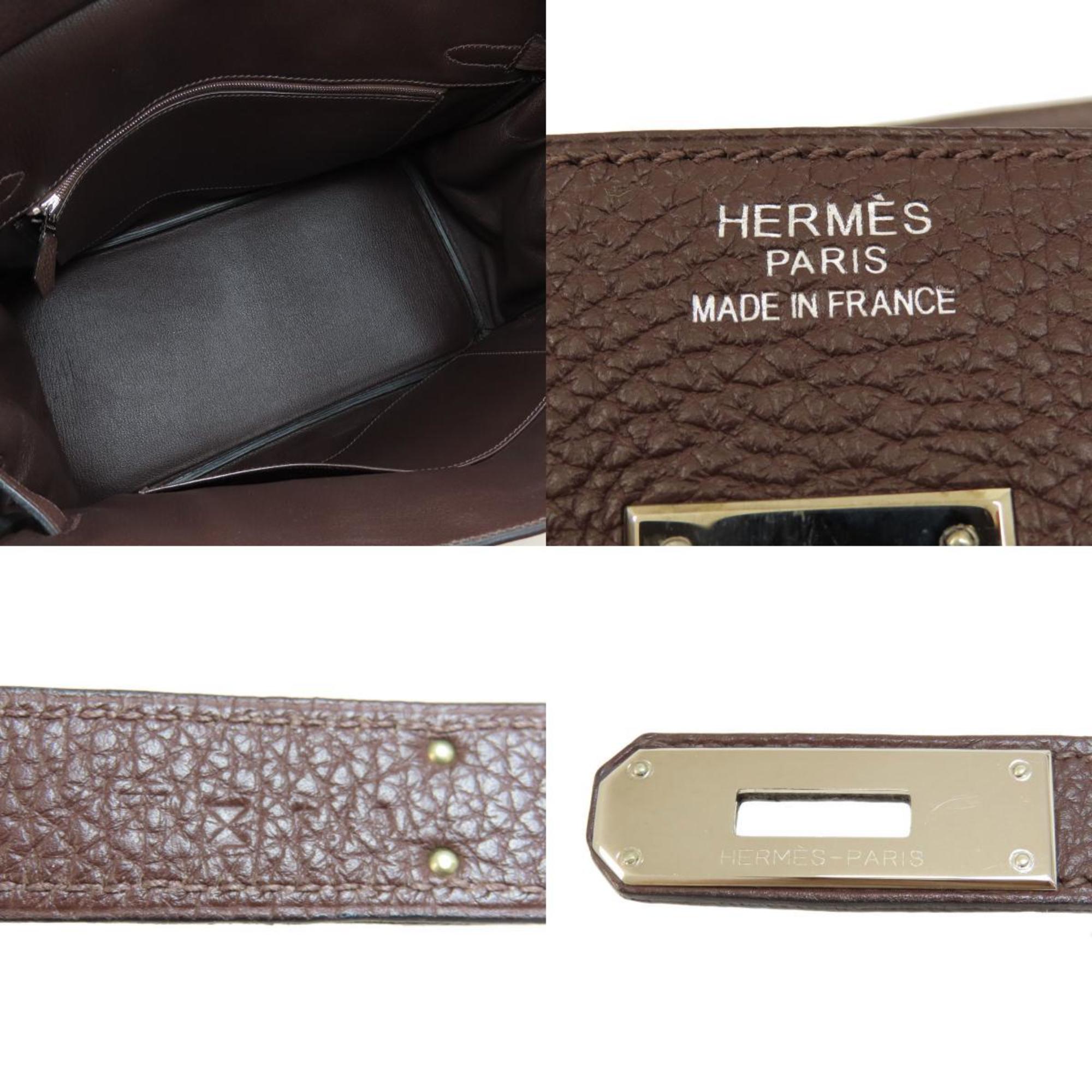 Hermes Birkin Dark Brown Togo Leather Handbag (Pre-Owned)