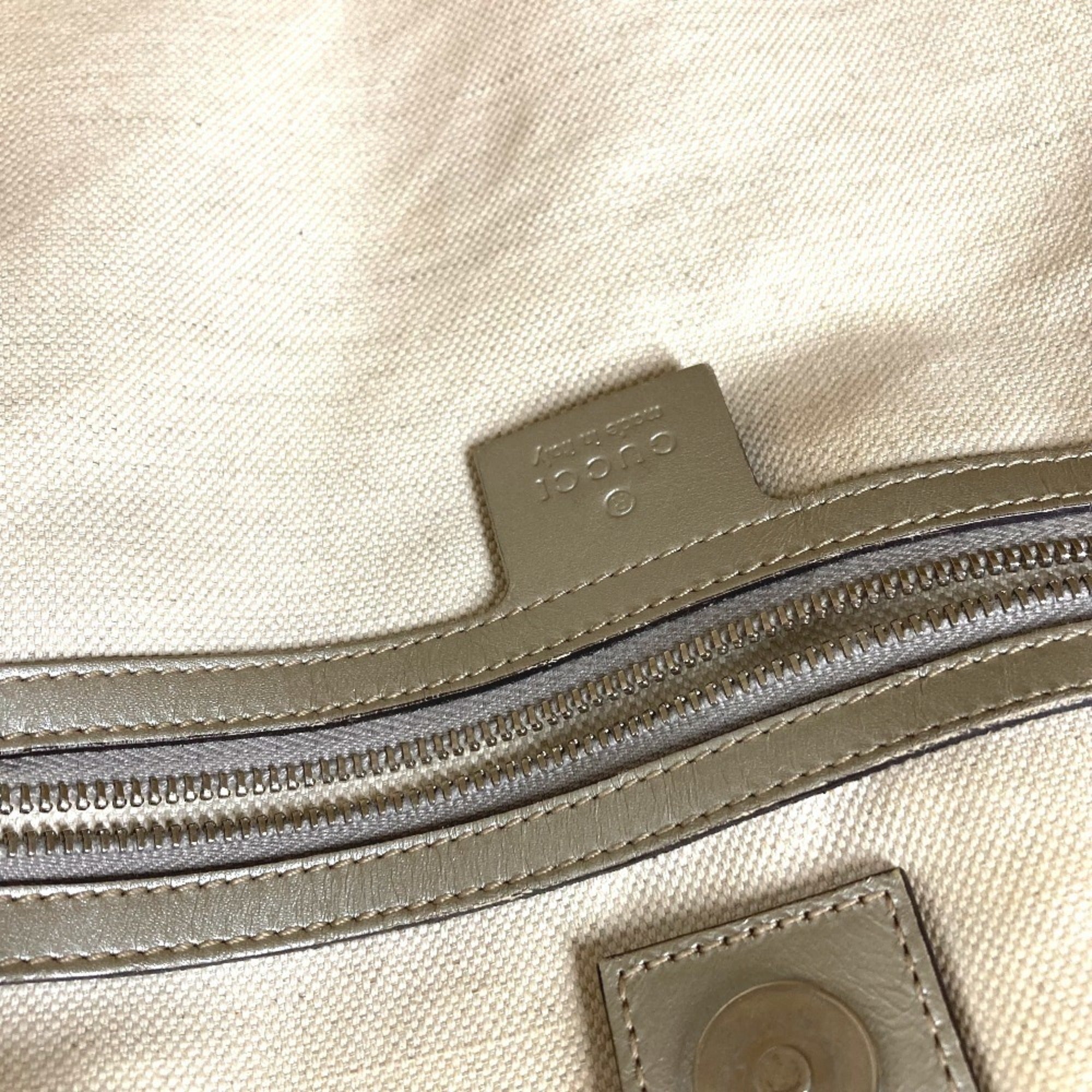 Gucci Silver Gg Imprimé Shoulder Bag Tote Bag (Pre-Owned)