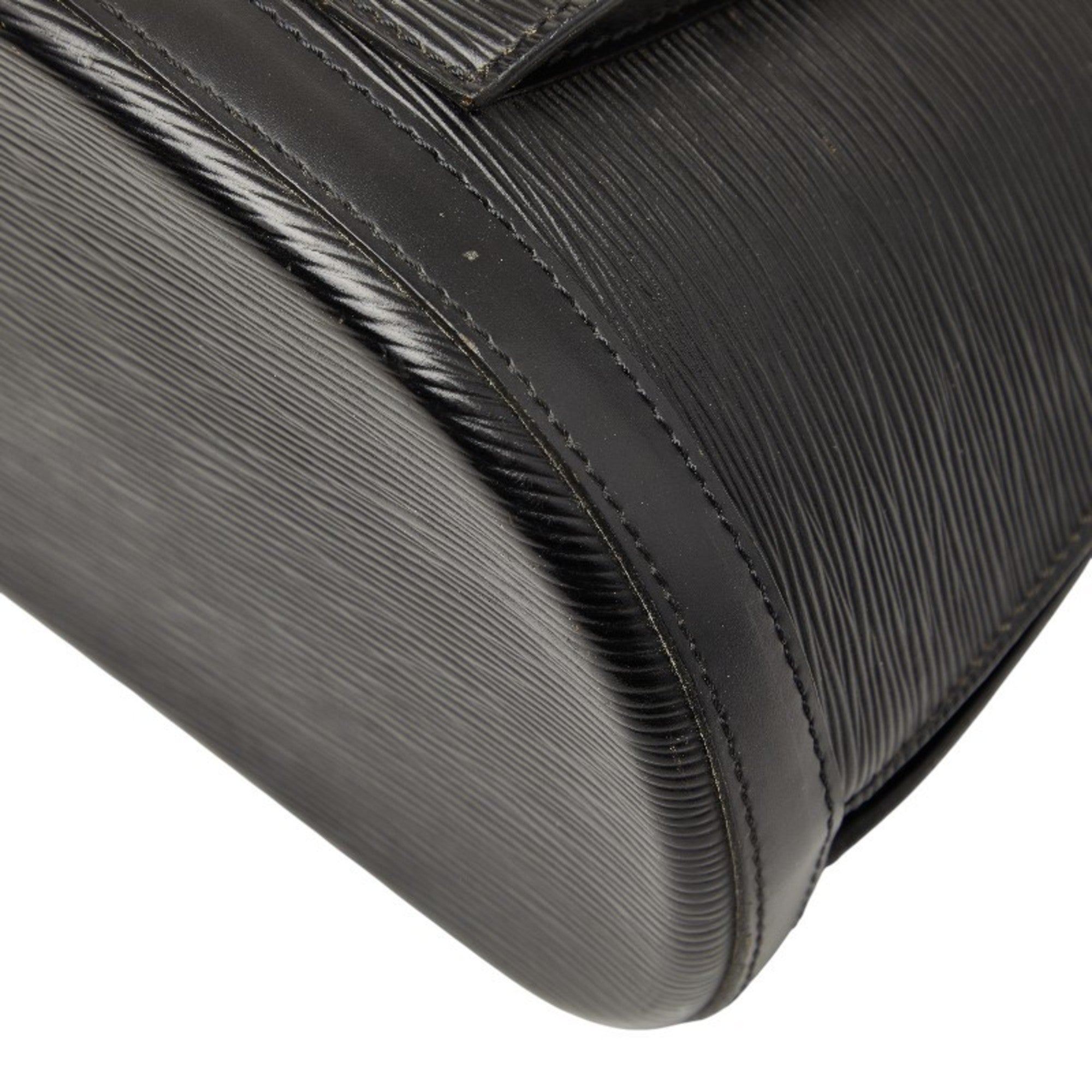 Louis Vuitton Black Noir Leather Backpack (Pre-Owned)