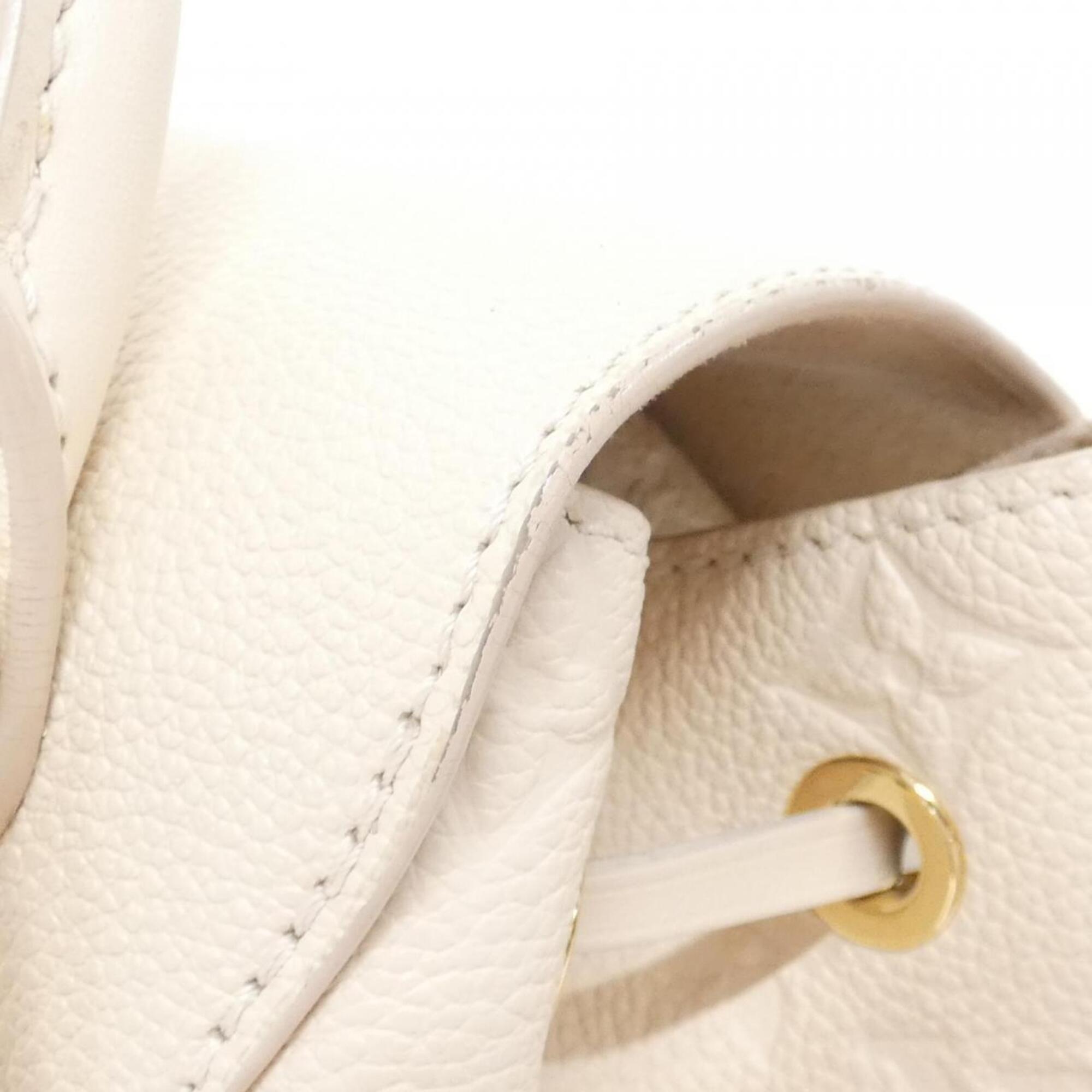 Louis Vuitton Cream Leather Backpack (Pre-Owned)