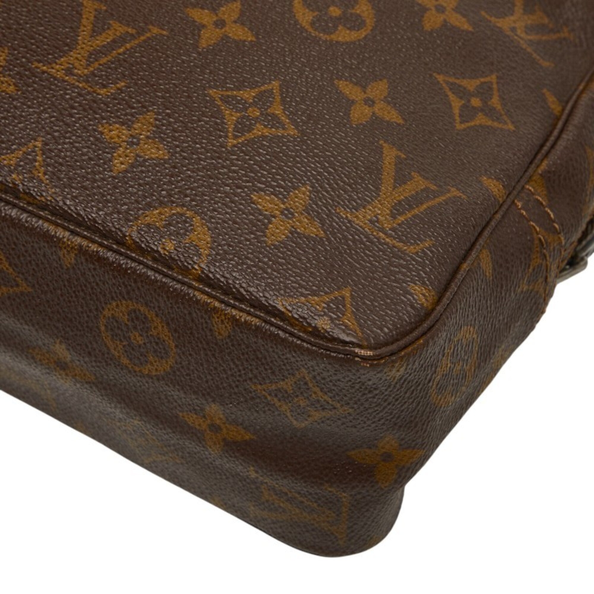 Louis Vuitton Brown Pvc Clutch Bag Handbag Pouch (Pre-Owned)